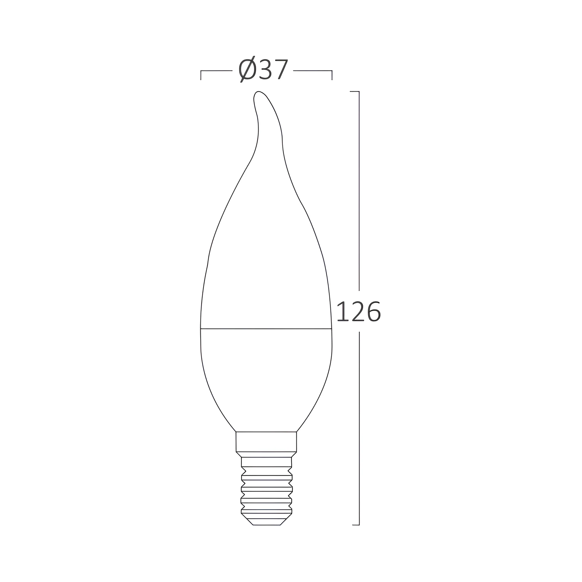LED sijalica sveća uvijena 5W E14 4000K neutralno belo Braytron Advance - Слика 3