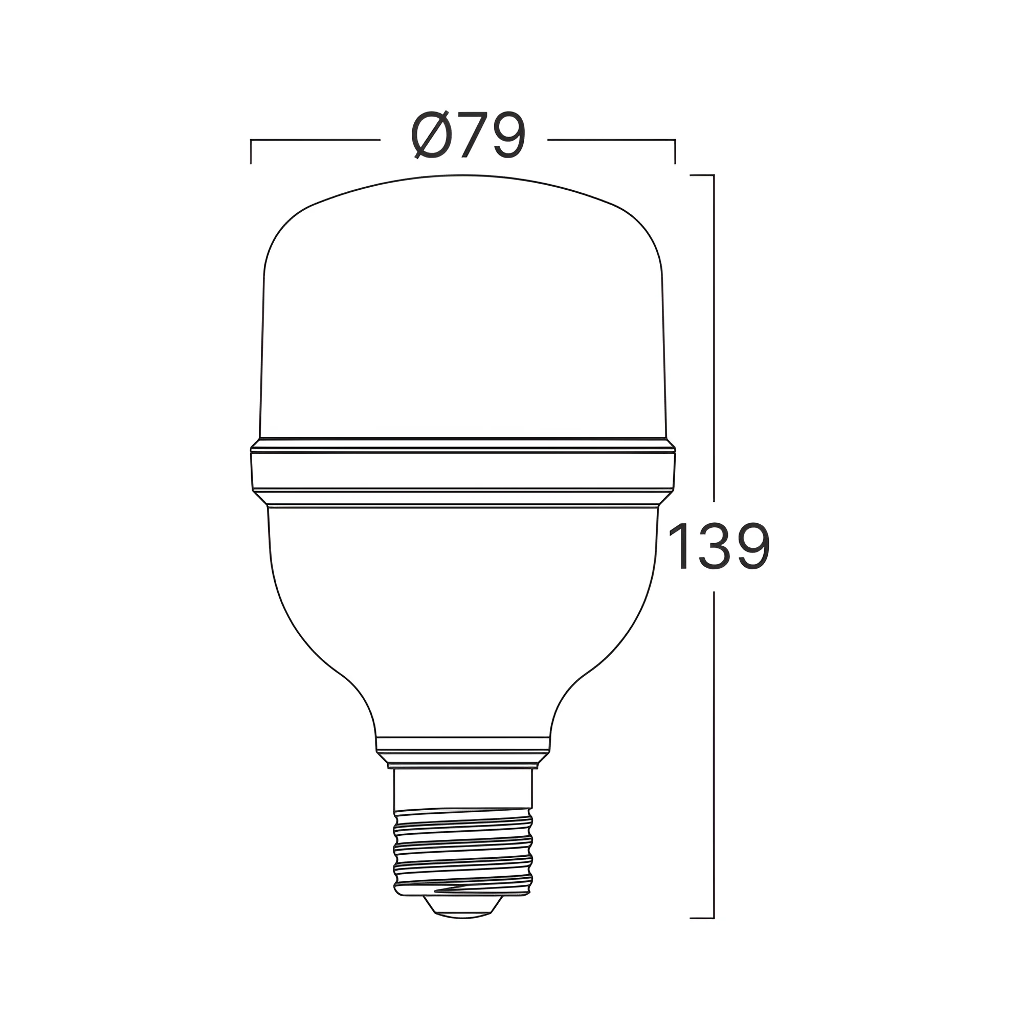 LED sijalica T80 20W E27 3000K toplo belo Braytron Advance - Слика 3