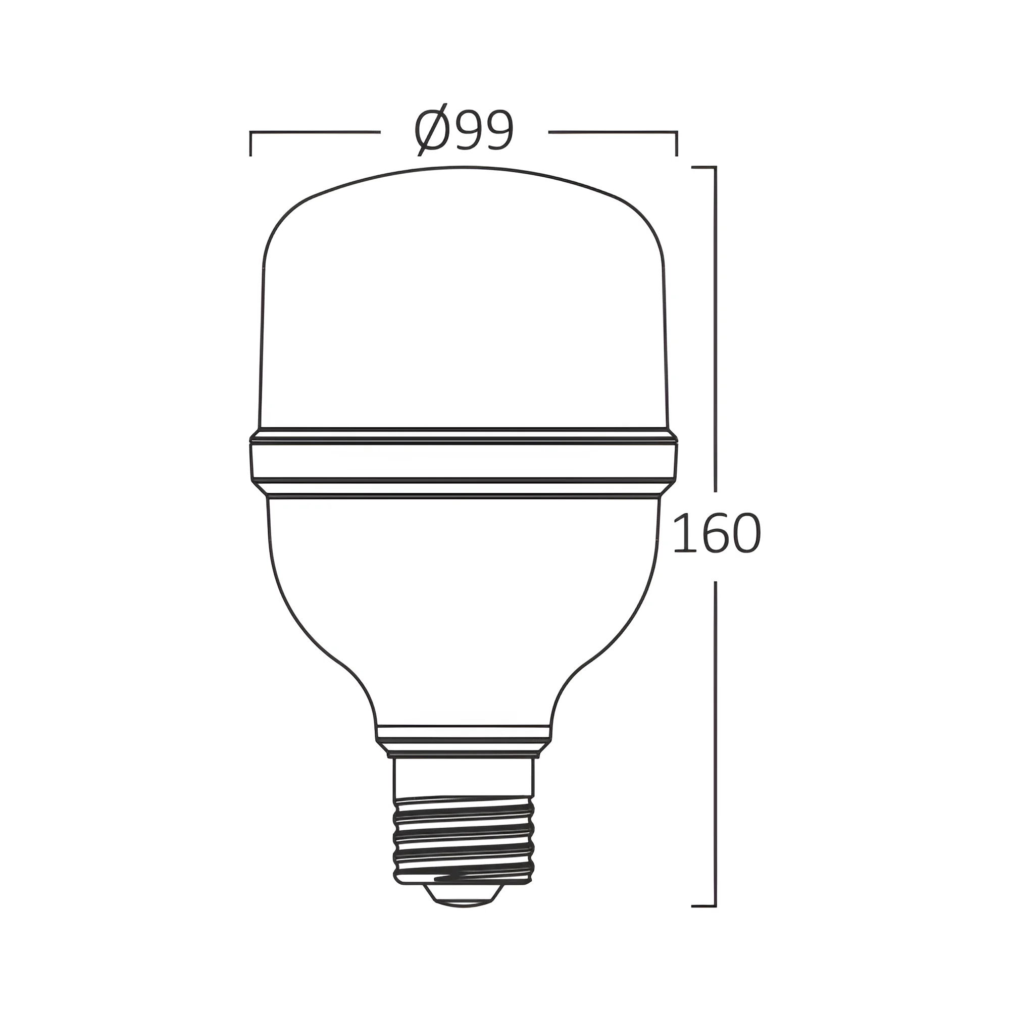 LED sijalica T100 30W E27 4000K neutralno belo Braytron Advance - Слика 3