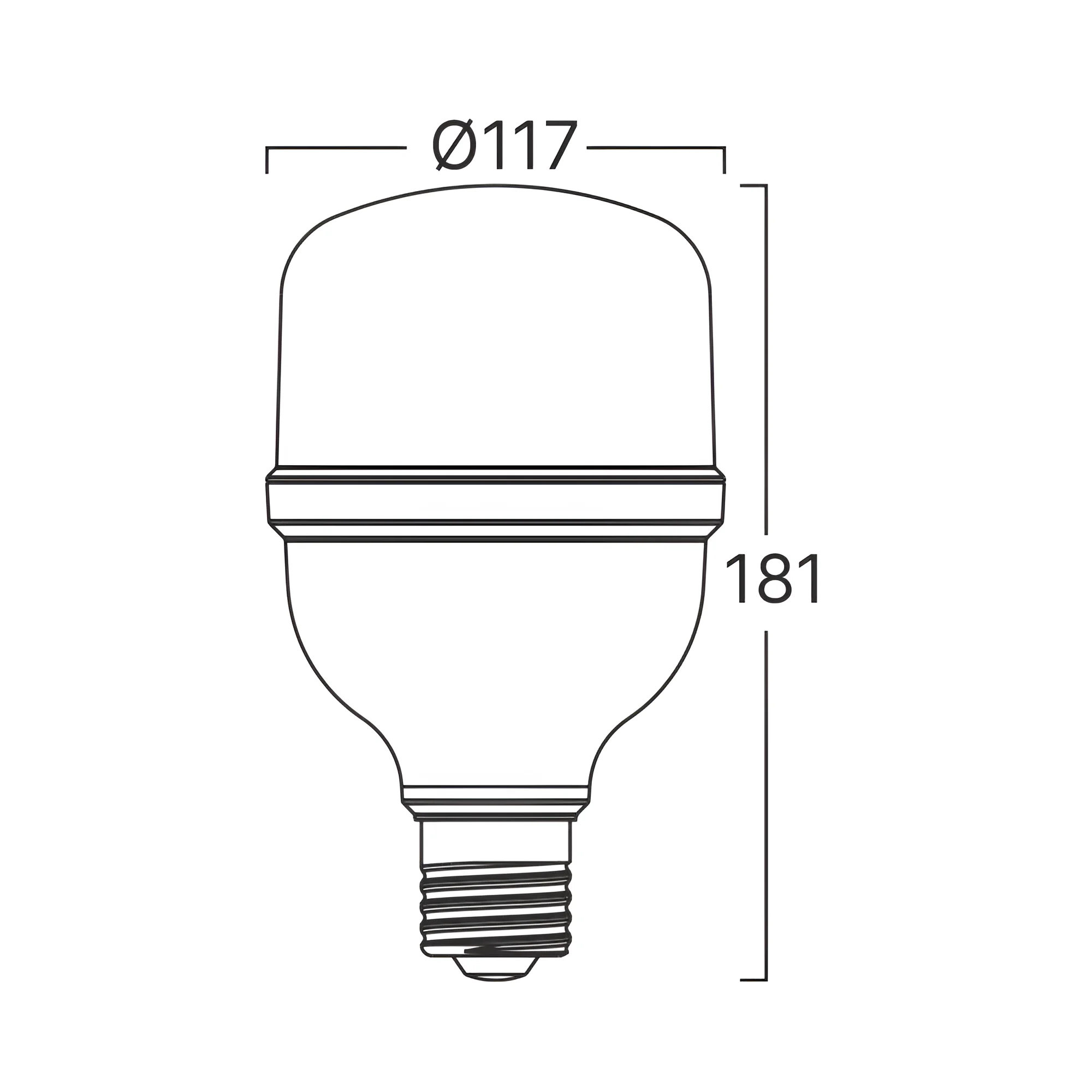 LED sijalica T120 40W E27 4000K neutralno belo Braytron Advance - Слика 3