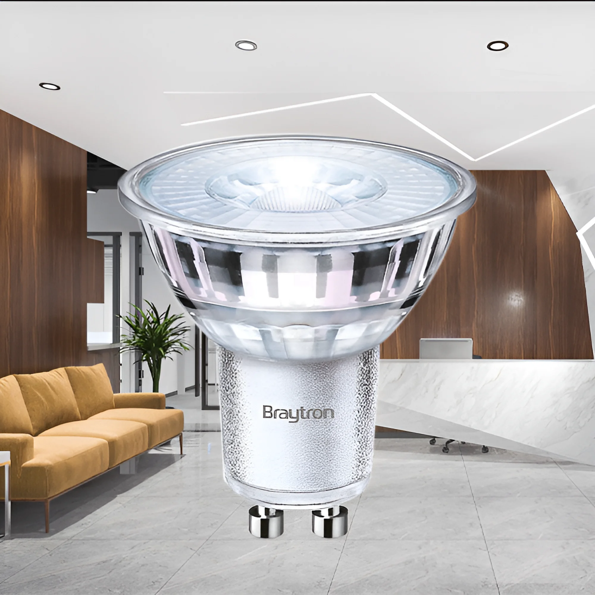 LED sijalica GU10 staklena 5W 3000K 38° Braytron Premium - Слика 2