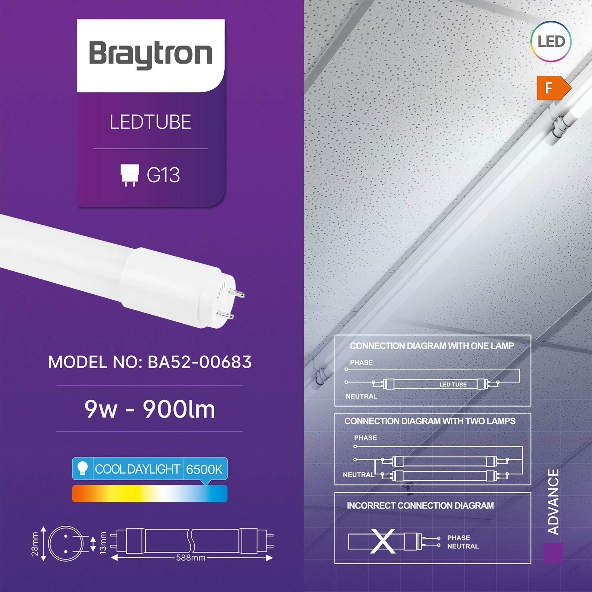 LED cev T8 9 W 60 cm dvostrana 6500K - Слика 3