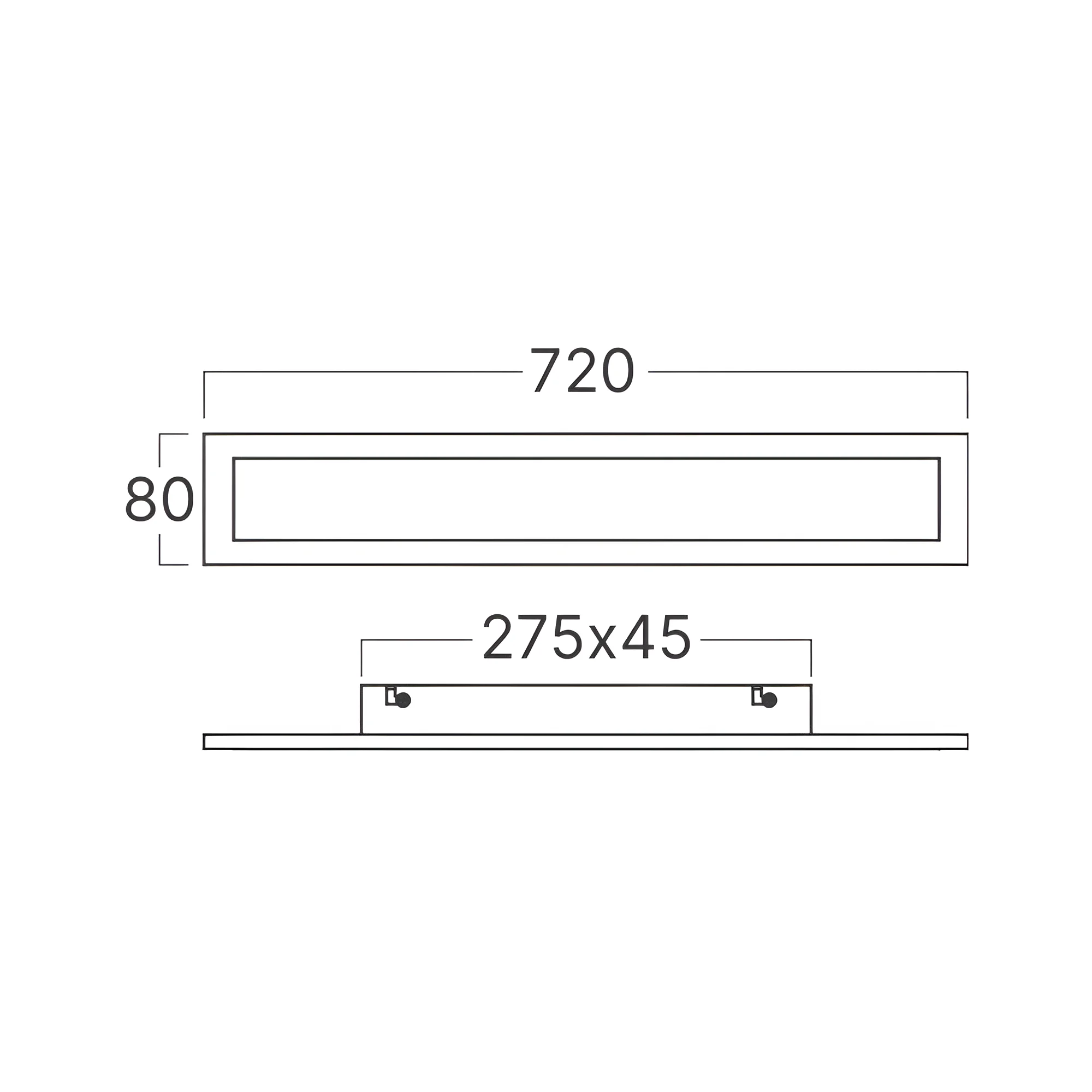 LED zidna spoljna svetiljka linijska 18W 3000K crna IP54 Braytron Line - Слика 5