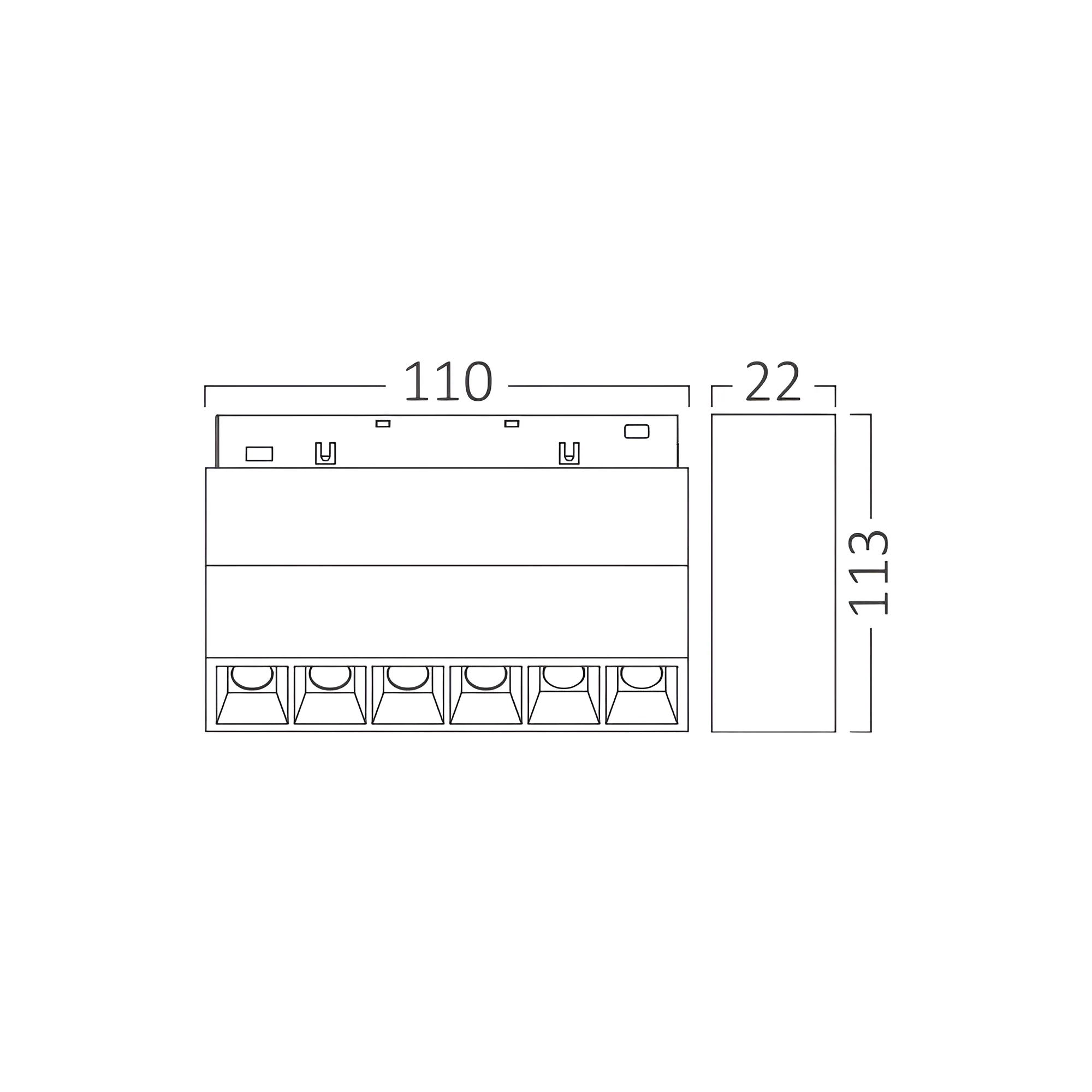 Magnetni zidni osvetljivač 6W 3000K 48VDC MagLine - Слика 4