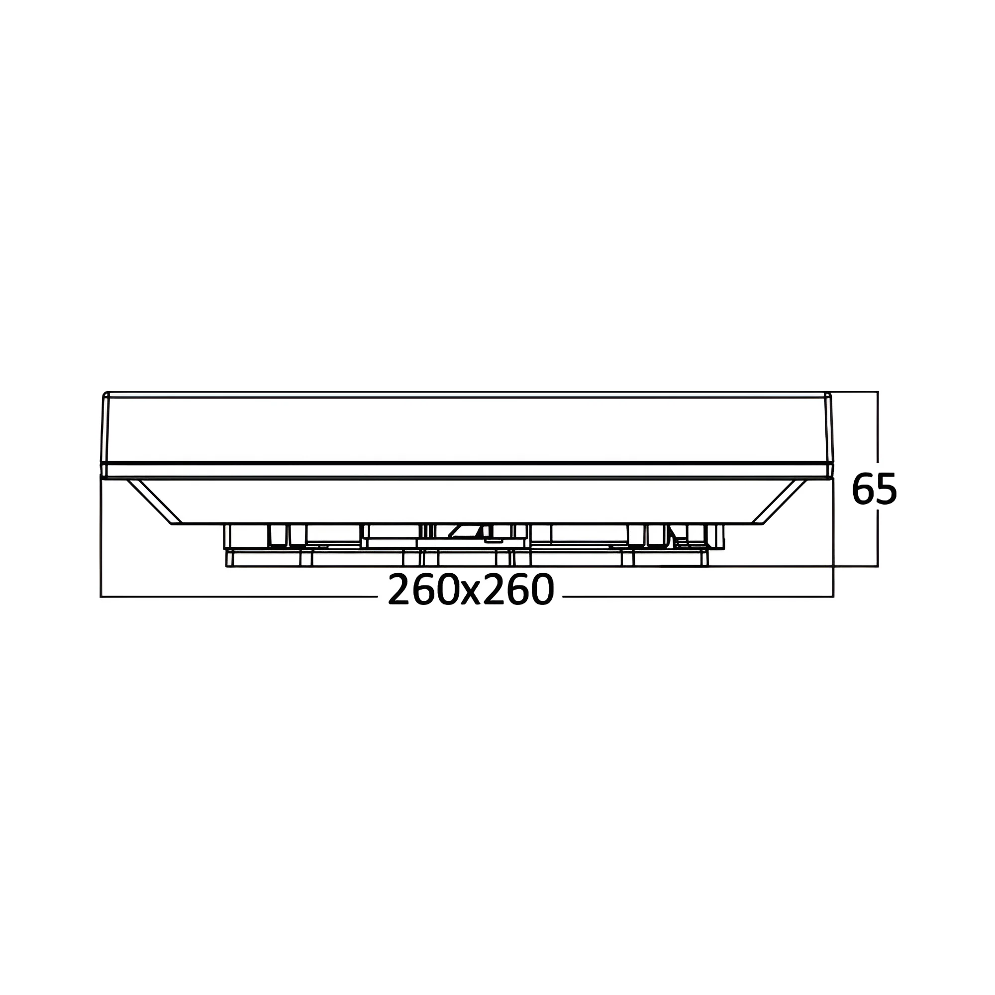 LED plafonjera kvadratna 260x260 20W 3000K IP44 Braytron Jade - Слика 5