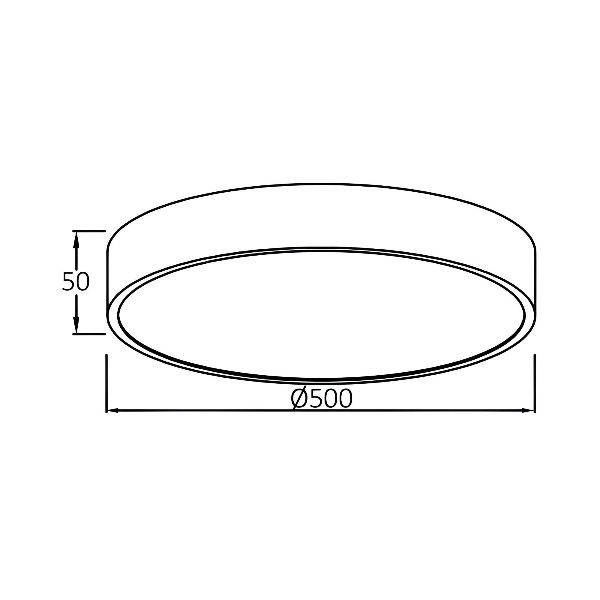 LED plafonjera okrugla Ø500 45W CCT bela Braytron Blade - Слика 5