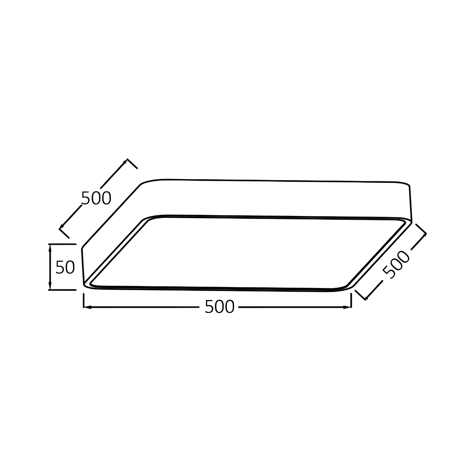 LED plafonjera kvadratna 500x500 45W CCT drvo (imitacija) sa daljinskim Braytron Blade - Слика 5