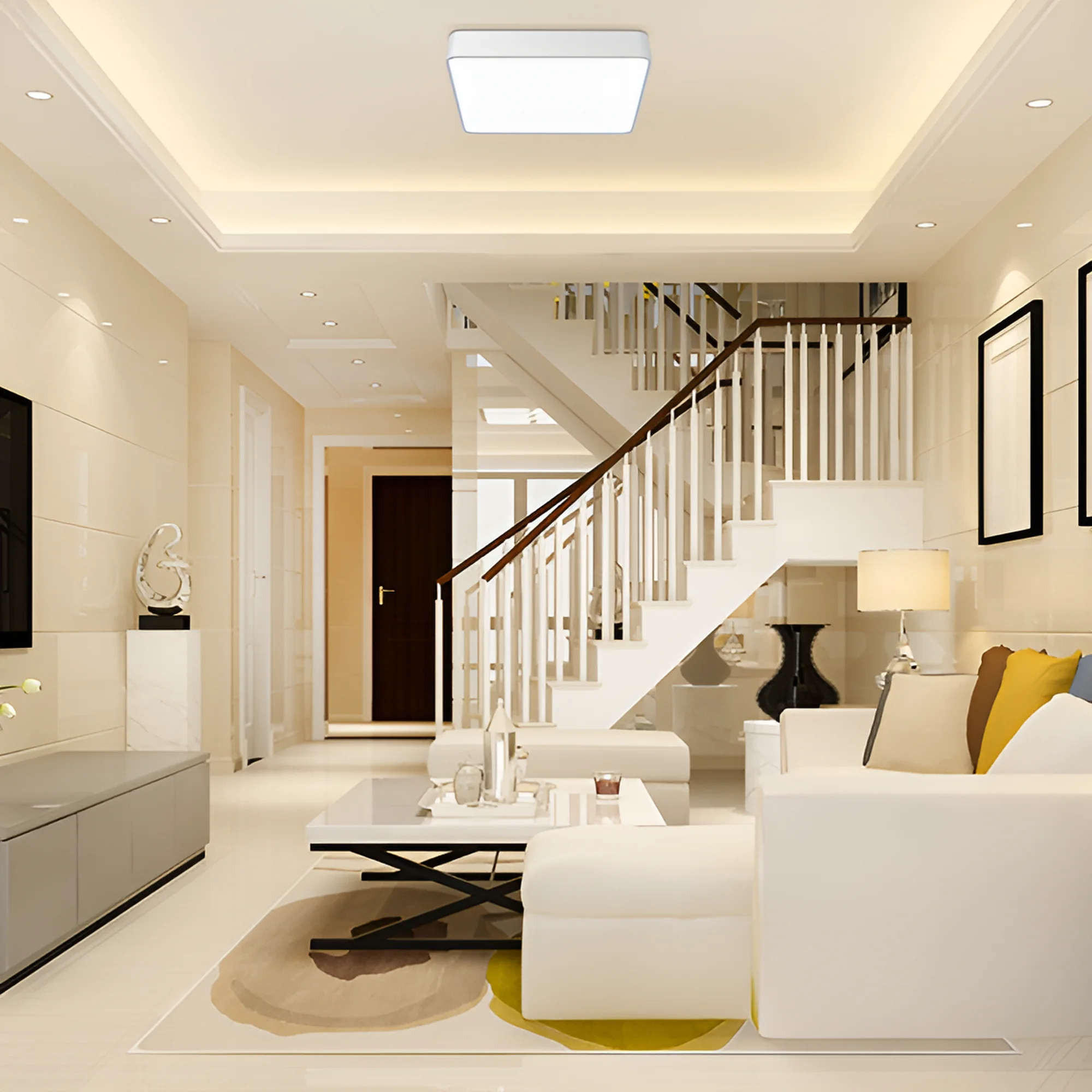 LED plafonjera kvadratna 400x400 36W CCT bela Braytron Blade - Слика 2