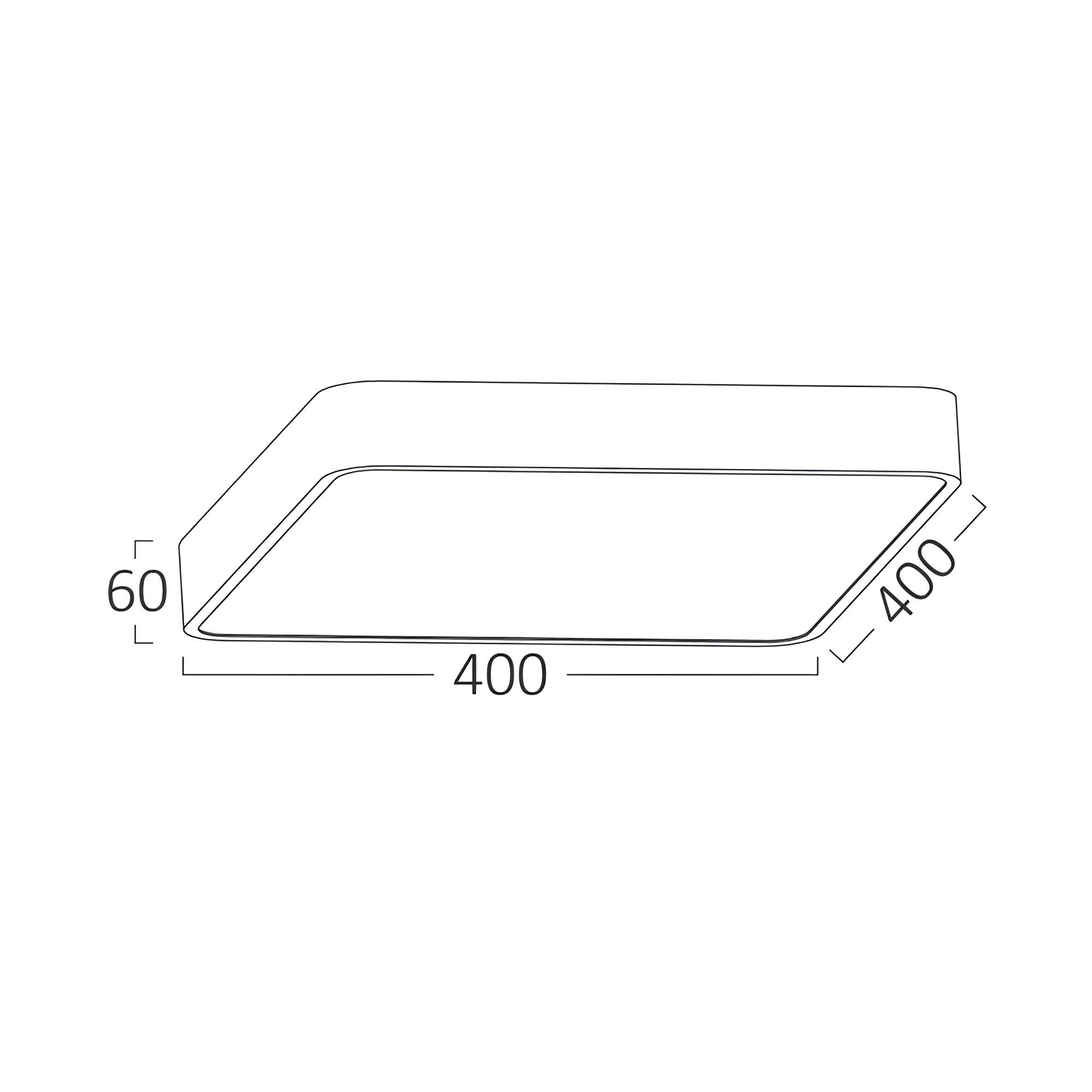LED plafonjera kvadratna 400x400 36W CCT crna Braytron Blade - Слика 7