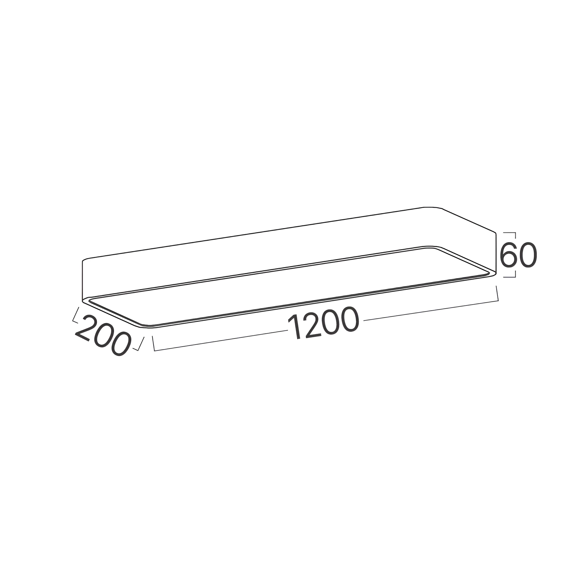 LED plafonjera pravougaona 1200x200 45W CCT bela Braytron Blade - Слика 4