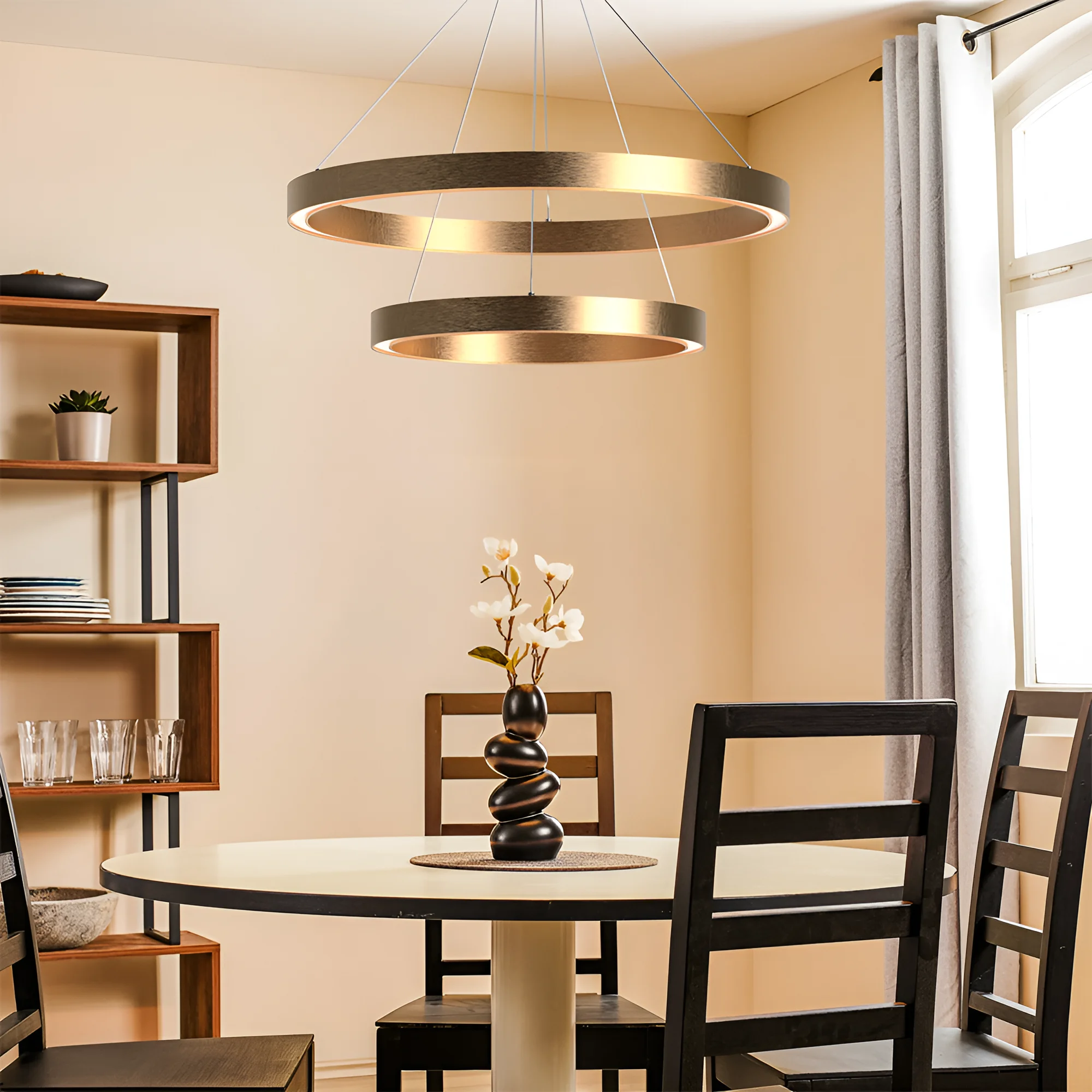 Braytron Lina viseca LED svetiljka okrugla 65 W CCT Zlatna - Слика 2