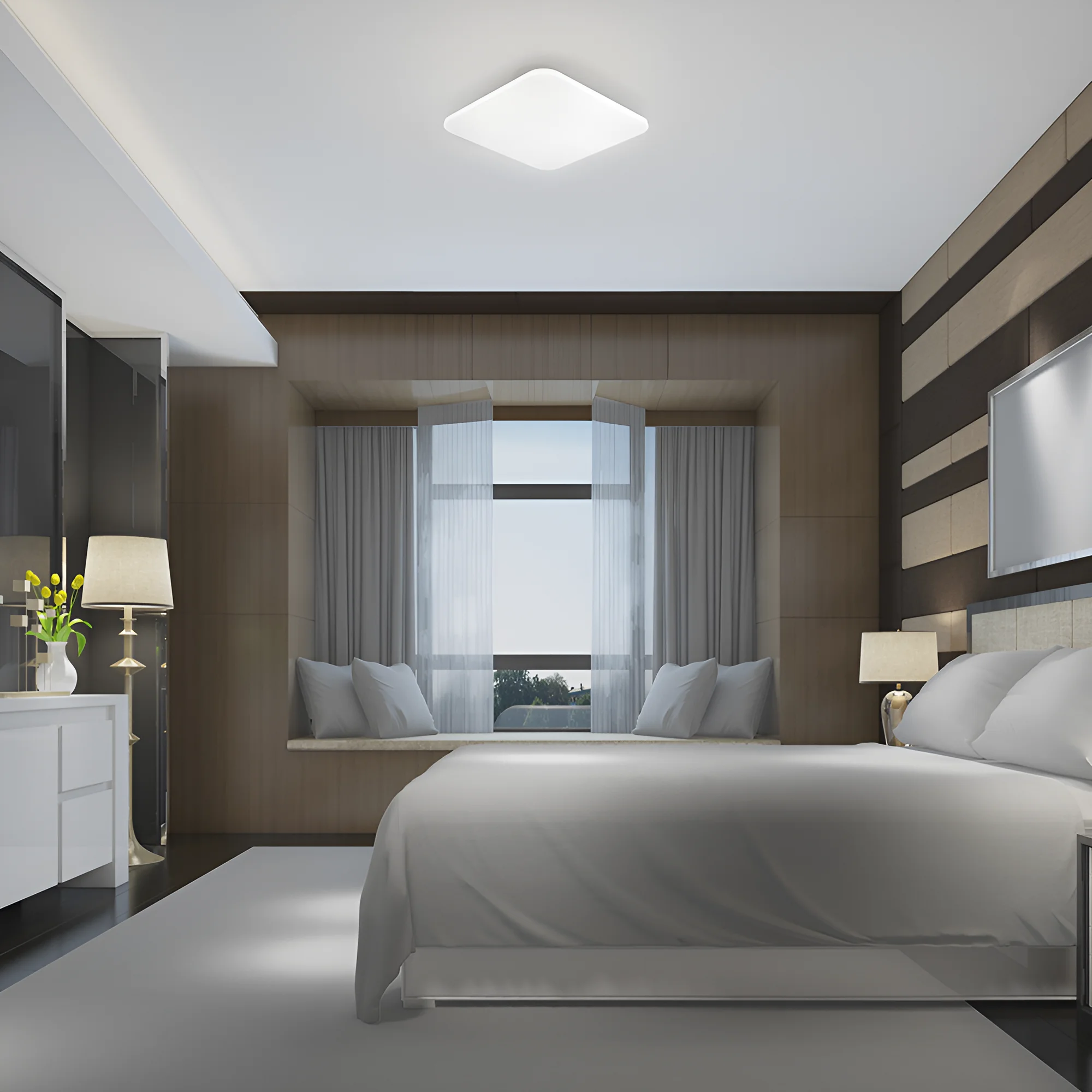 LED plafonjera kvadratna 480x480 44W CCT IP20 Braytron Jade - Слика 2