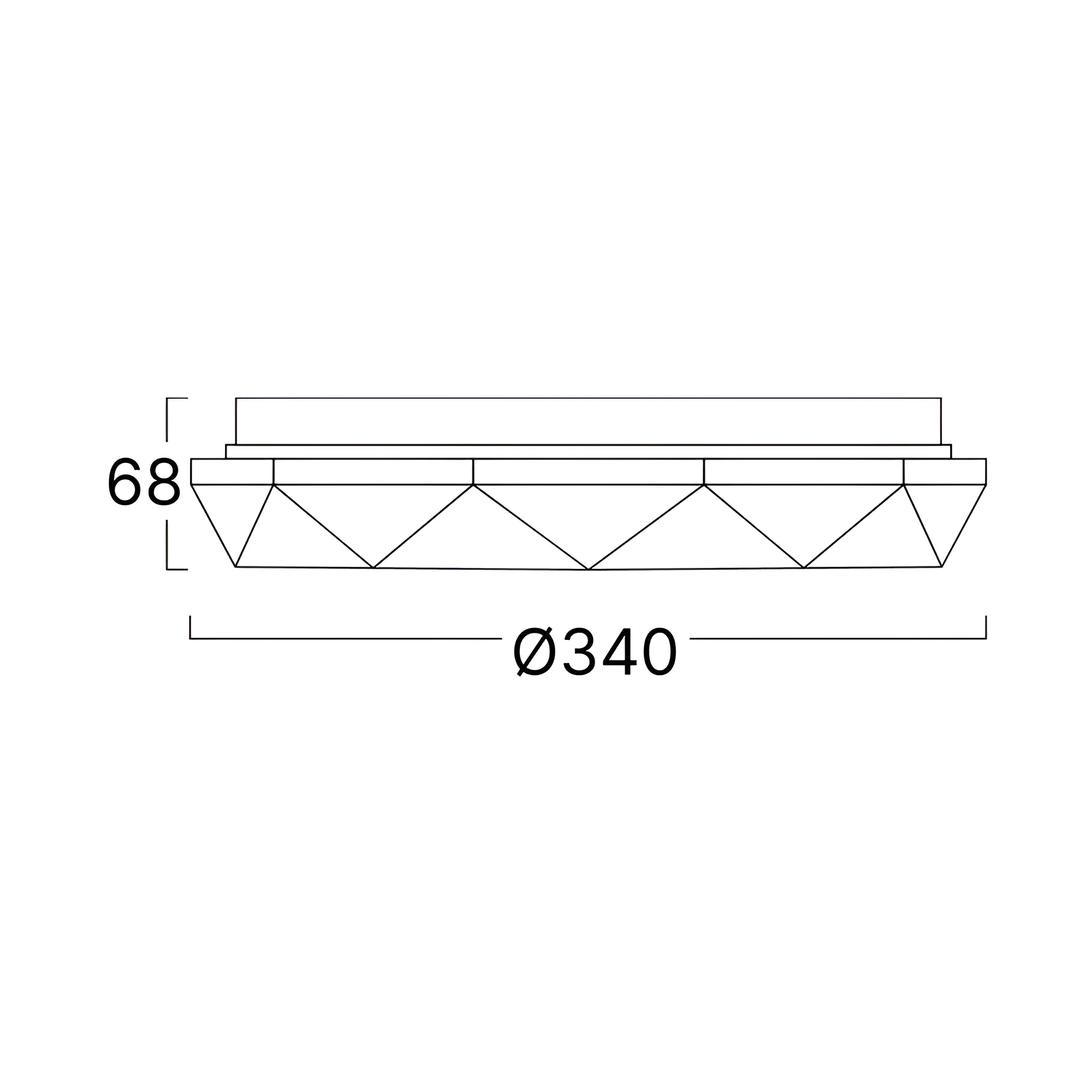 LED plafonjera okrugla Ø340 24W CCT IP20 Braytron Jade - Слика 3