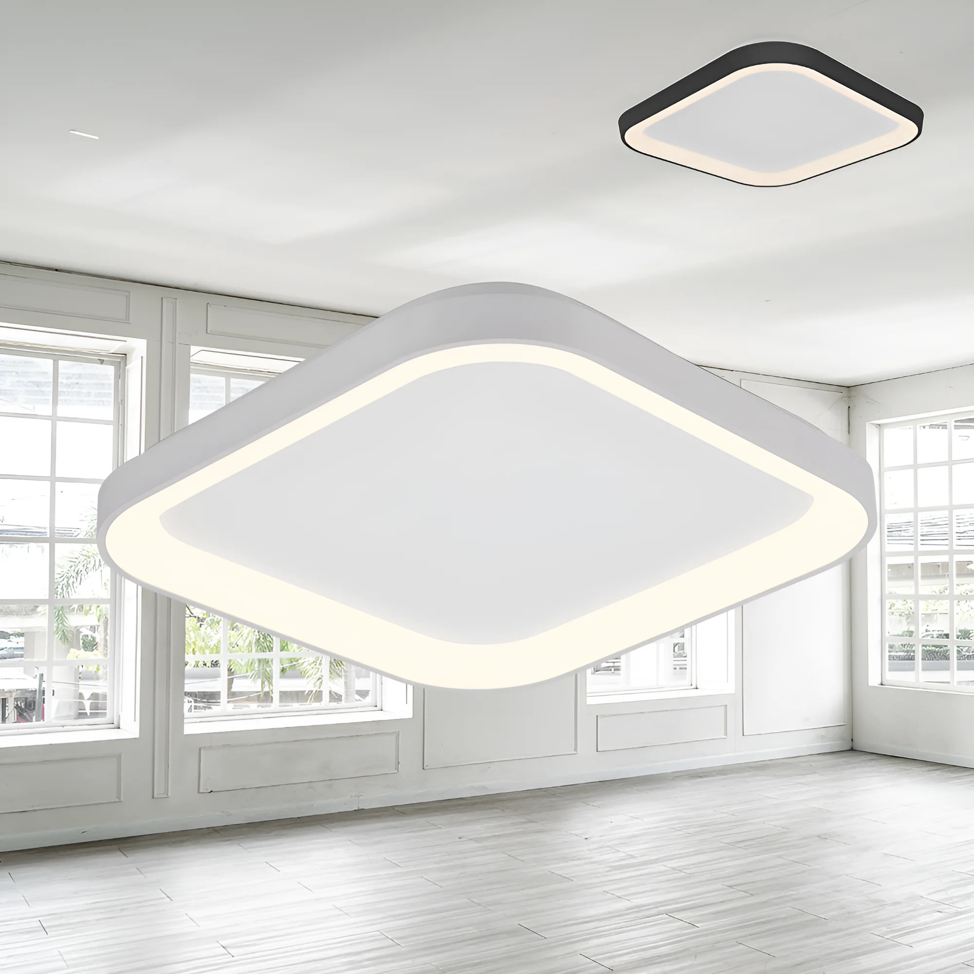 LED plafonjera kvadratna 480x480 36W CCT bela IP20 Braytron Bella - Слика 2