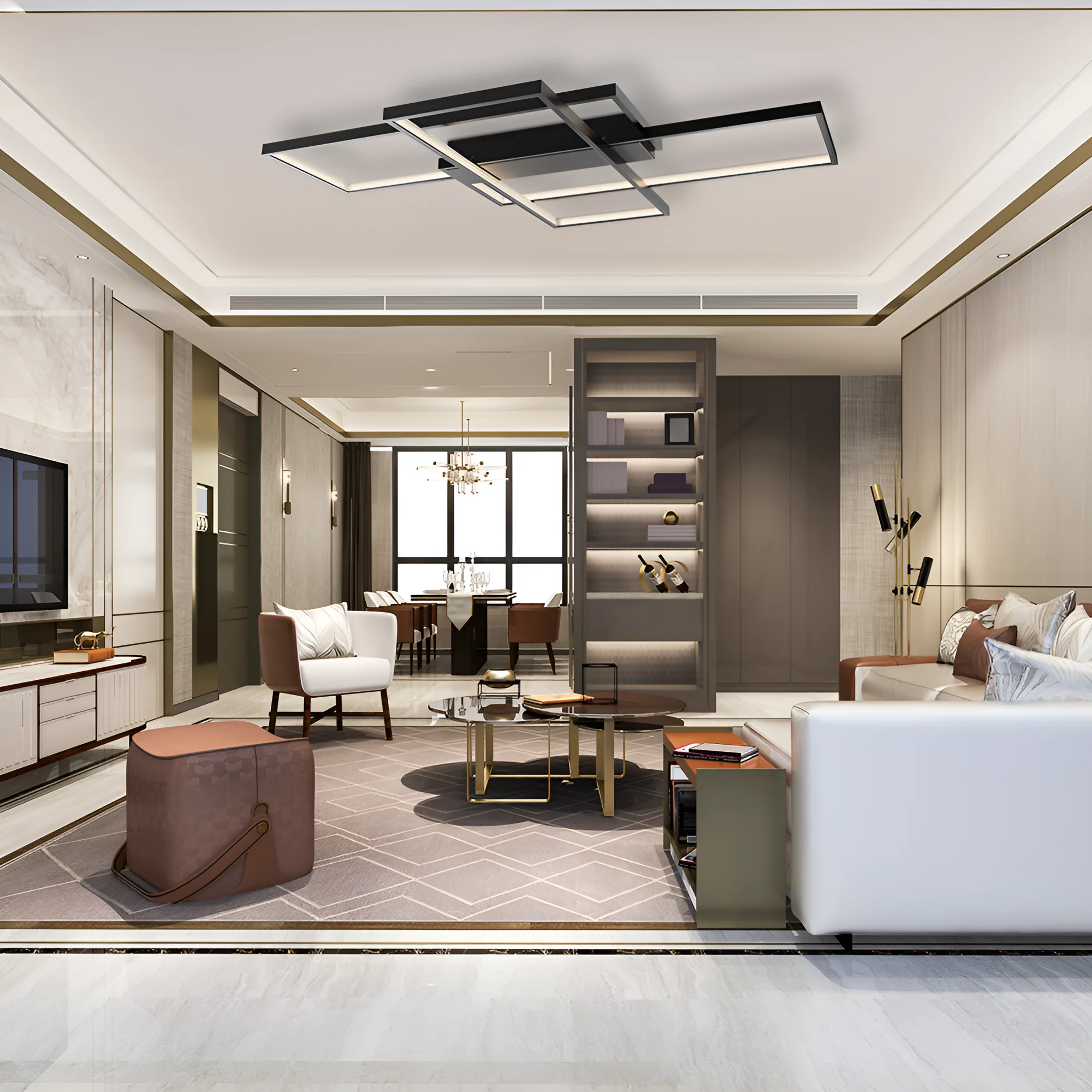 LED plafonjera 80W CCT crna sa daljinskim IP20 Braytron Nela - Слика 2