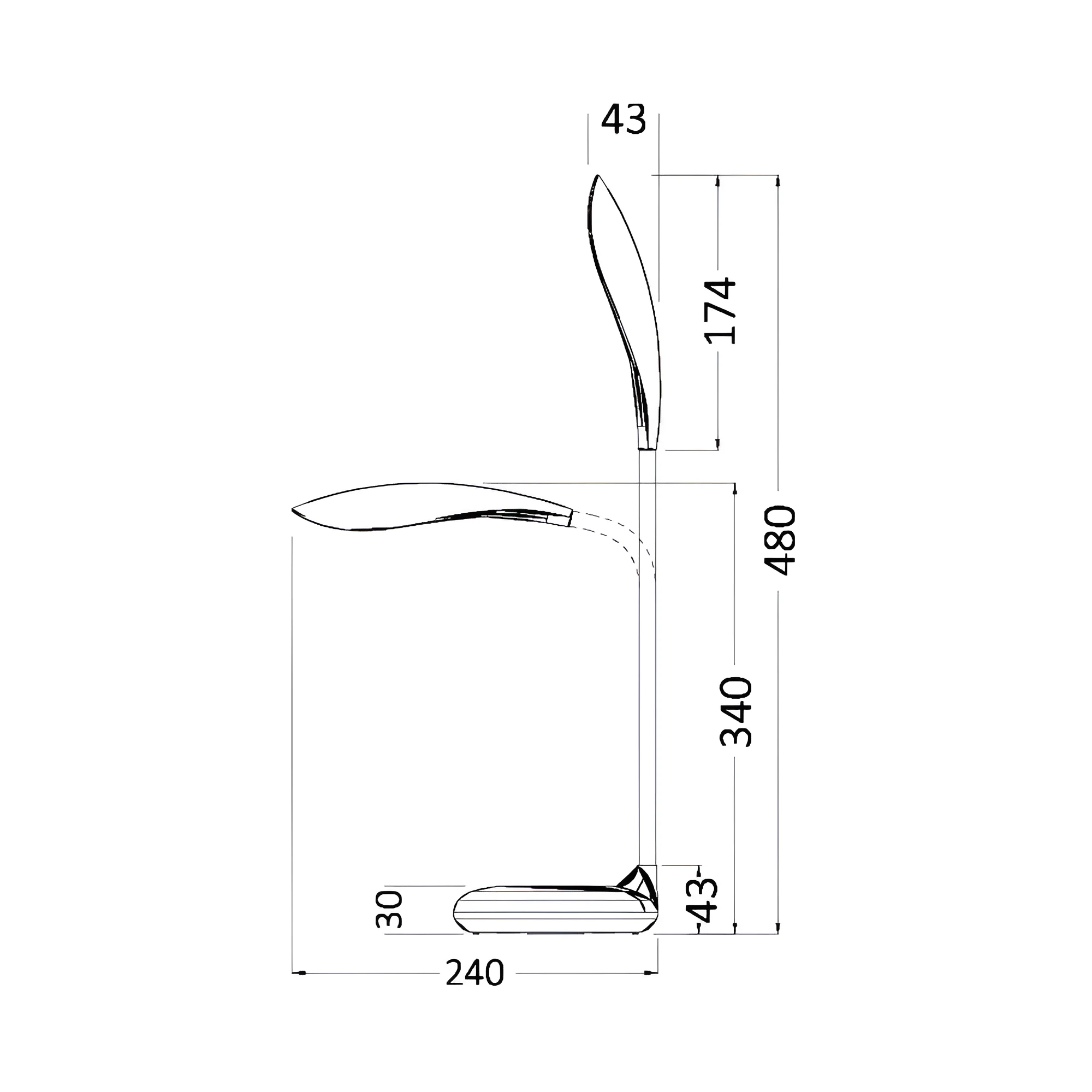 LED stona lampa 5W 5000K bela Braytron DeskLine - Слика 4