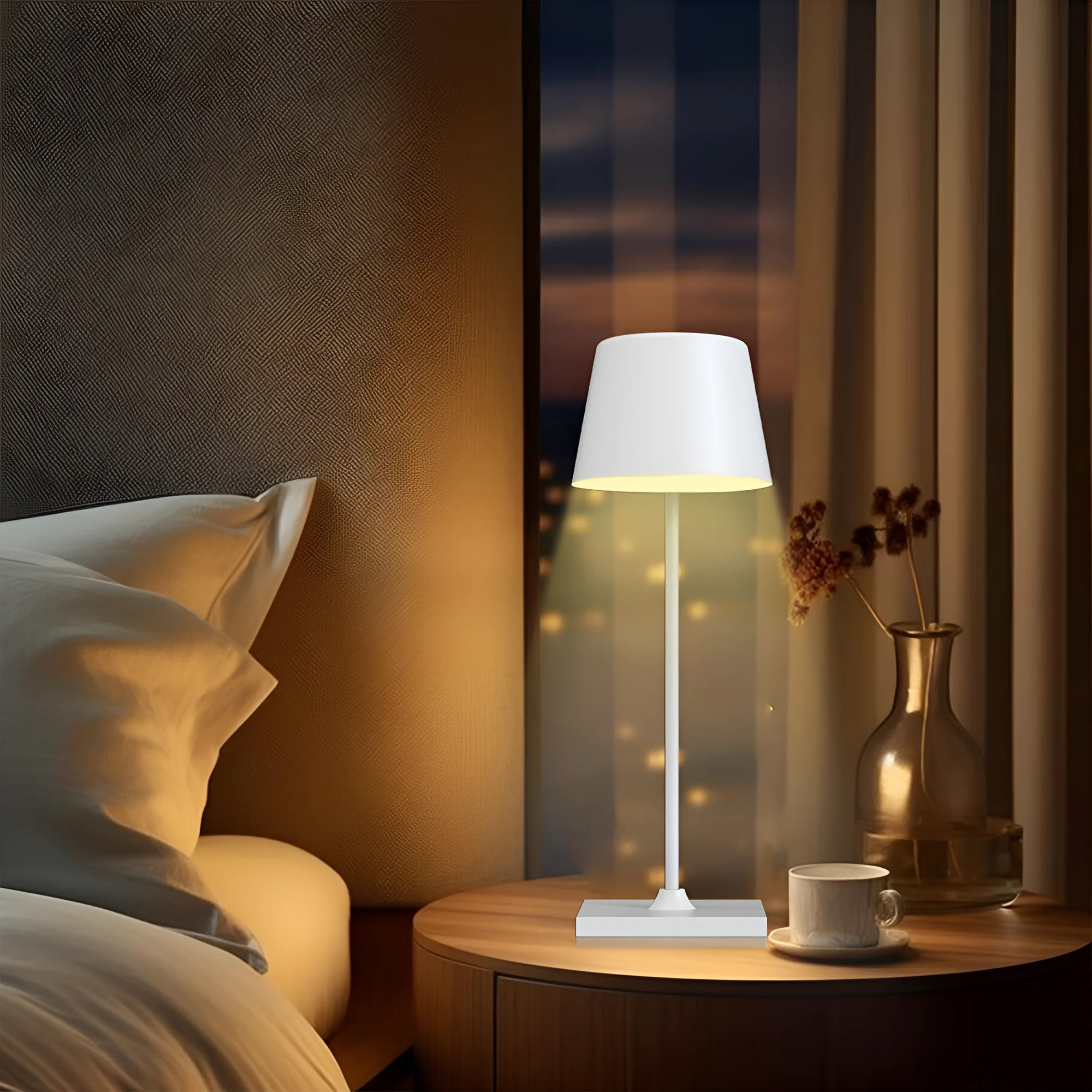 Punjiva LED stona lampa 3W 3000K bela Braytron Tower - Слика 2