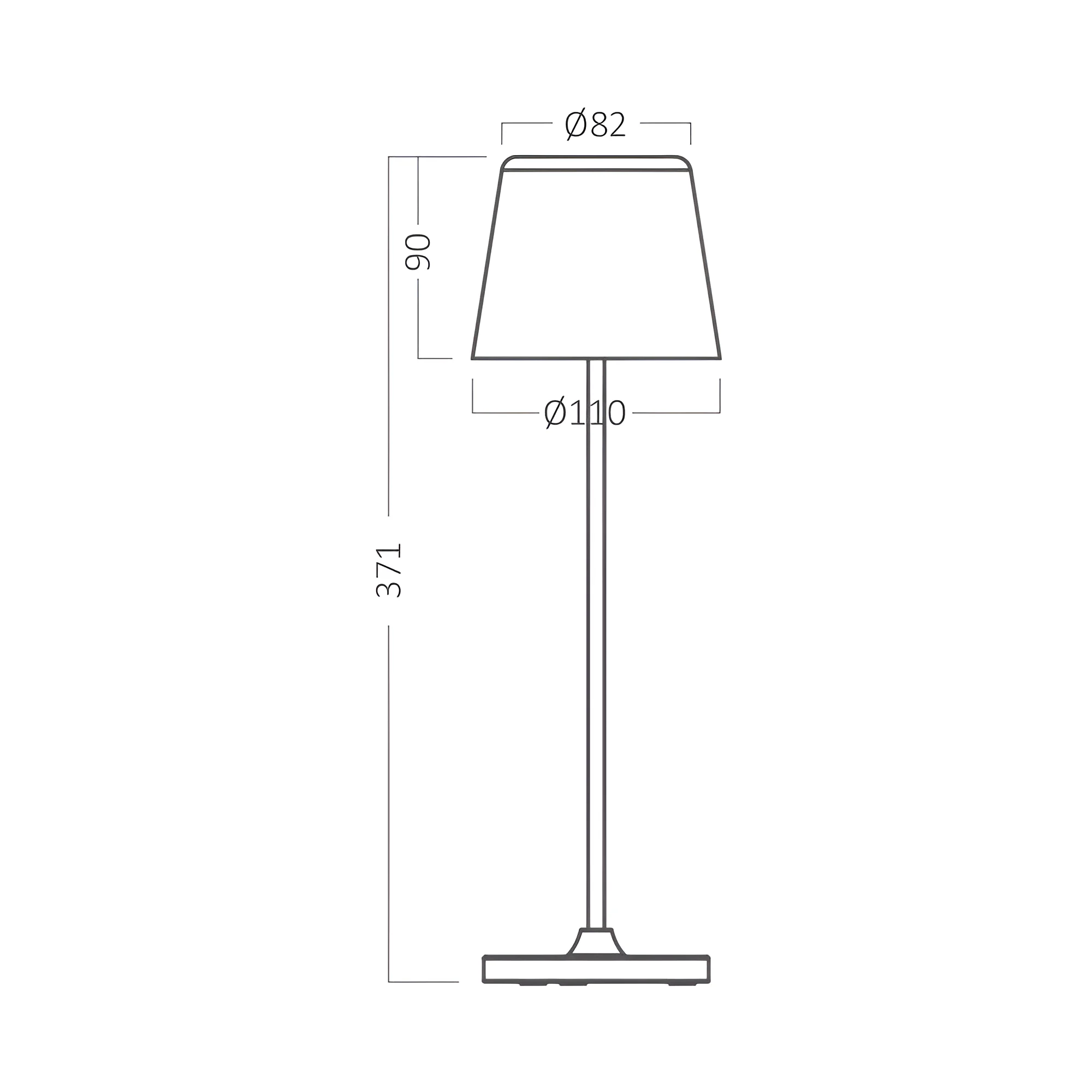 Punjiva LED stona lampa 3W 3000K bela Braytron Tower - Слика 5