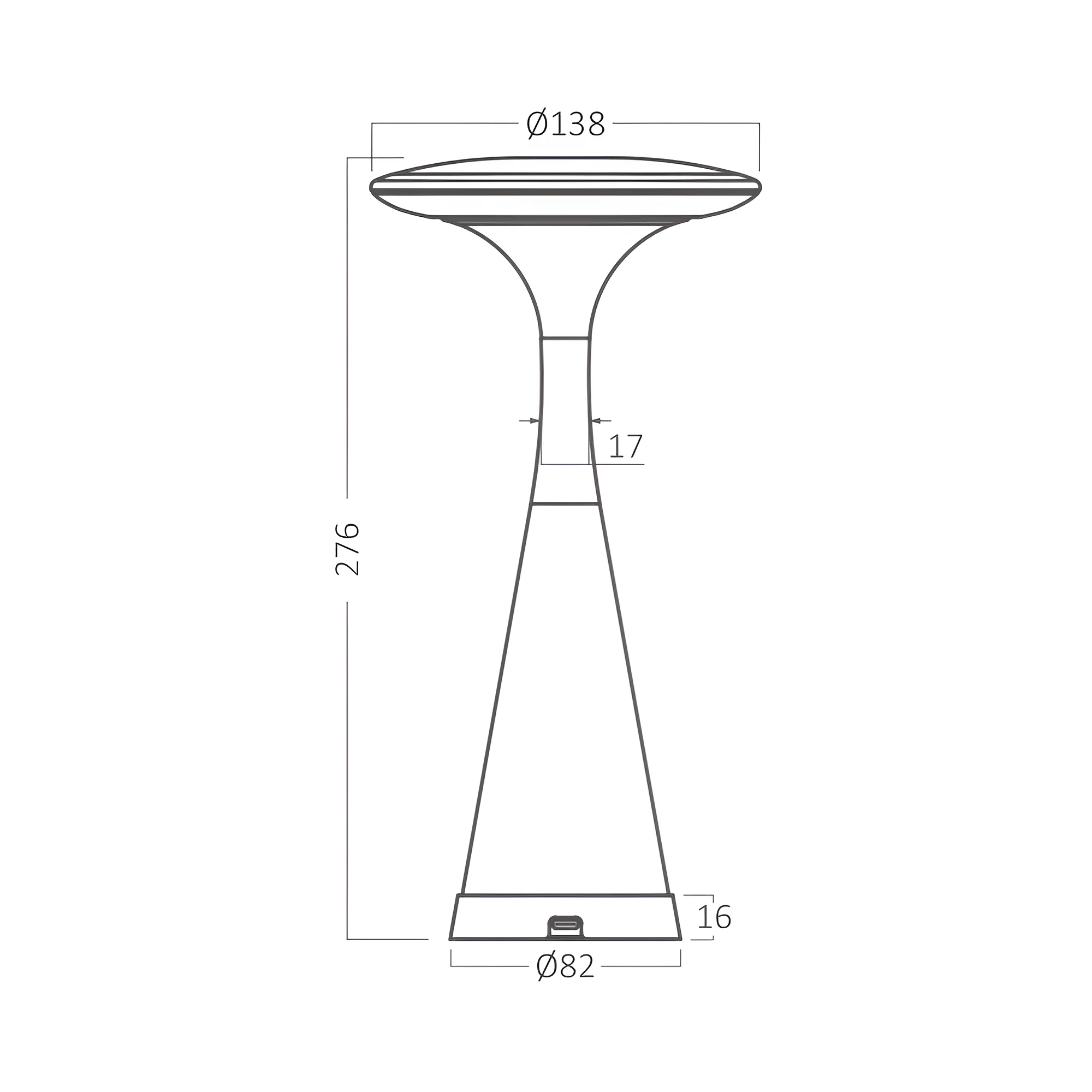 Punjiva LED stona lampa 3W CCT bela Braytron Tower - Слика 5