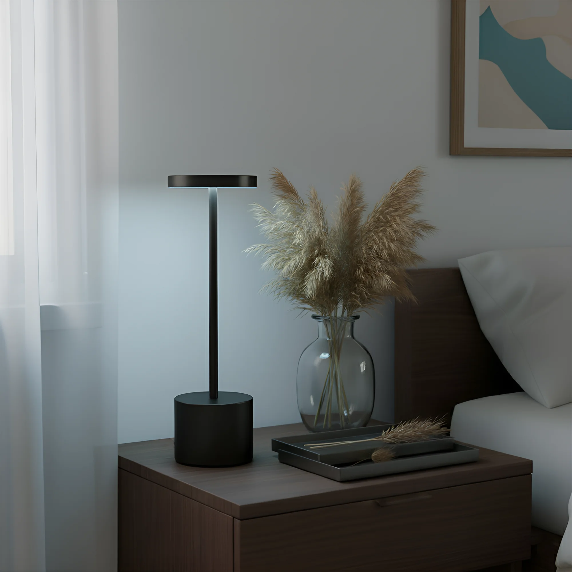 Punjiva LED stona lampa 2W CCT crna Braytron Luxe - Слика 2