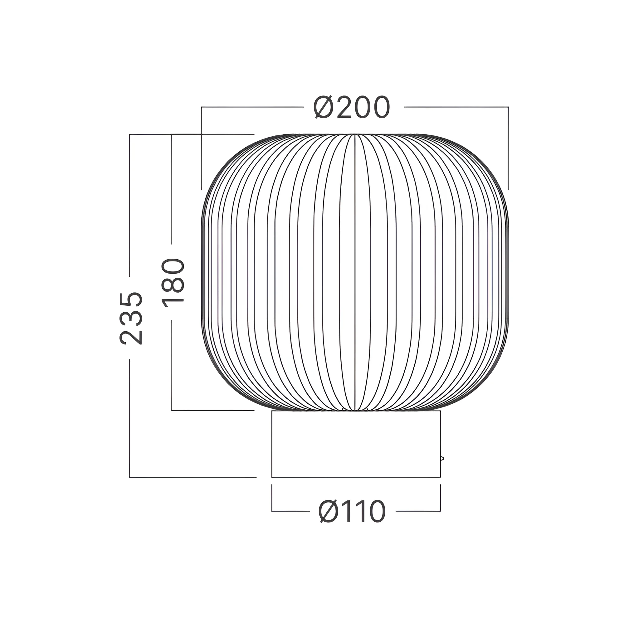 Stona lampa opalni globus Opal/Crna grlo E27 - Слика 4