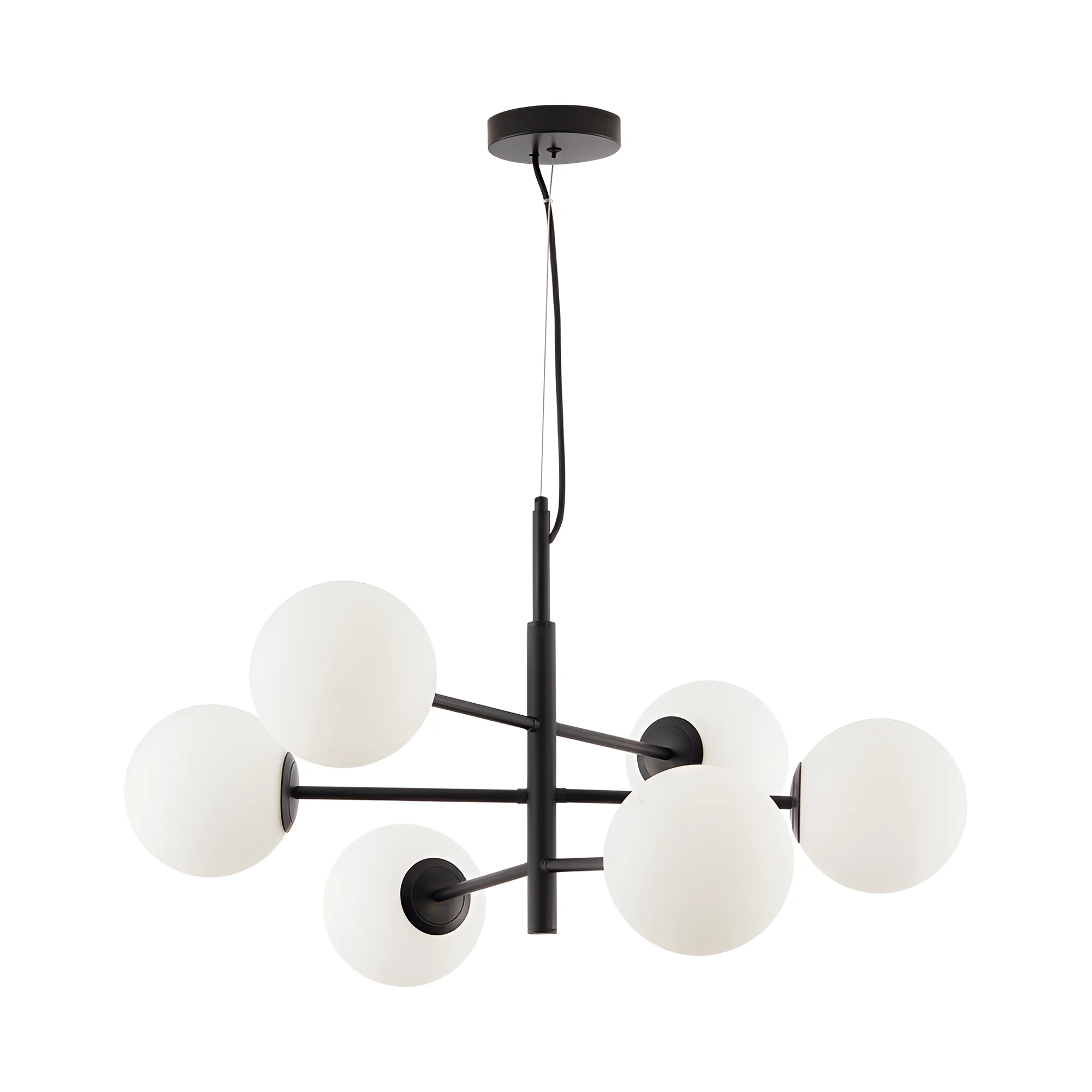 Plafonjera sa 6 grla G9 opal crna - Слика 3
