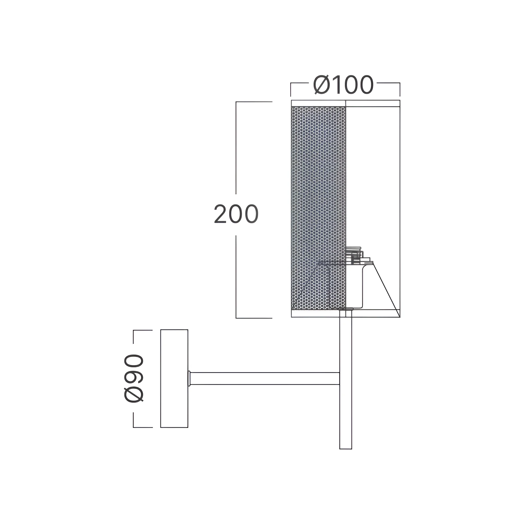 Braytron Zidna svetiljka E14 mrežasta crna BV03-00022 - Слика 4