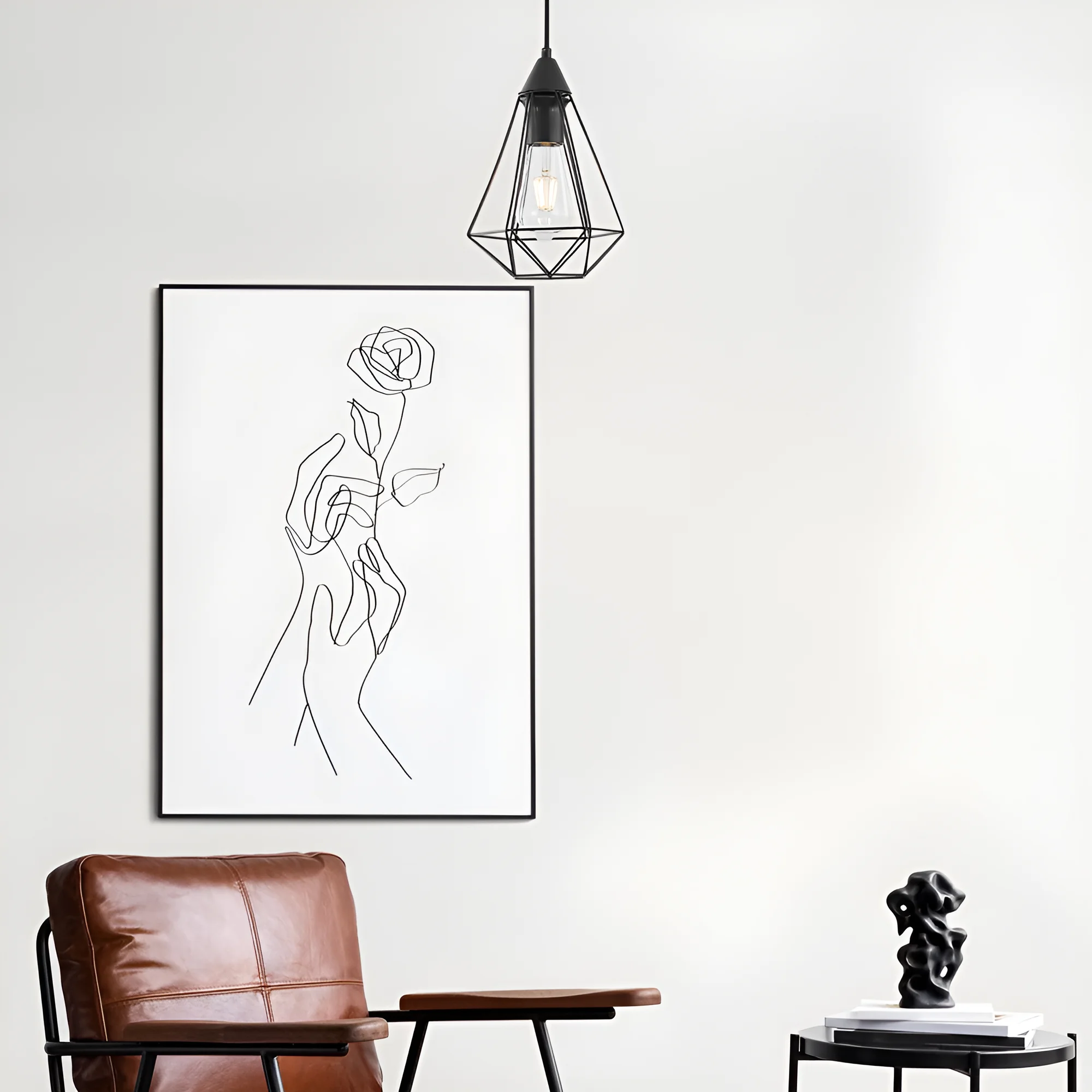 Viseća lampa 1×E27 crna sa žičanim kupastim kavezom serije Wire W003 - Слика 2