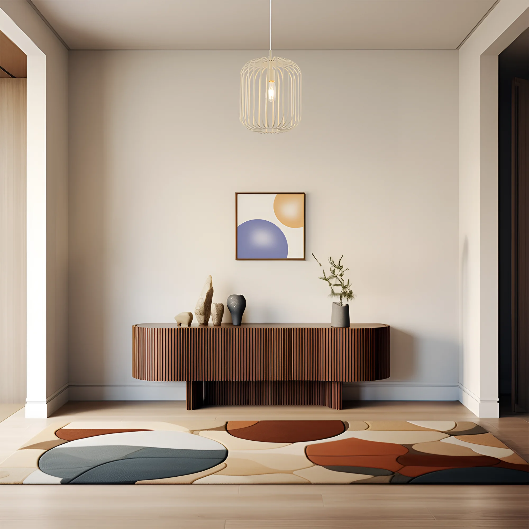 Viseća lampa 1×E27 bež, tekstilni abažur serije Wire W007 - Слика 2