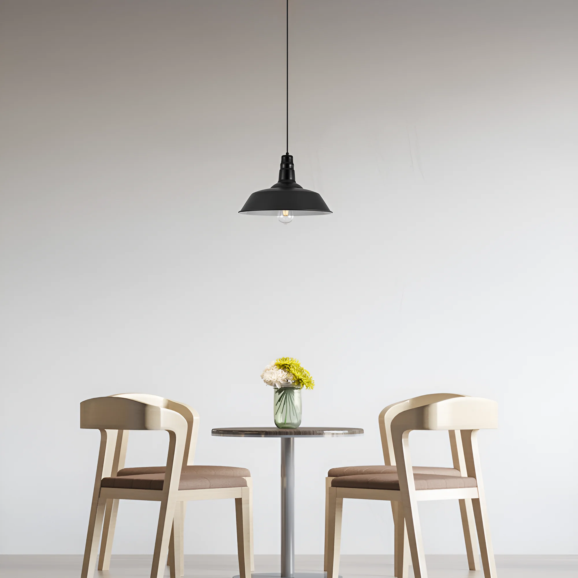 Viseća lampa 1×E27 crna, metalni abažur prečnika 355 mm serije Metal P003 - Слика 2