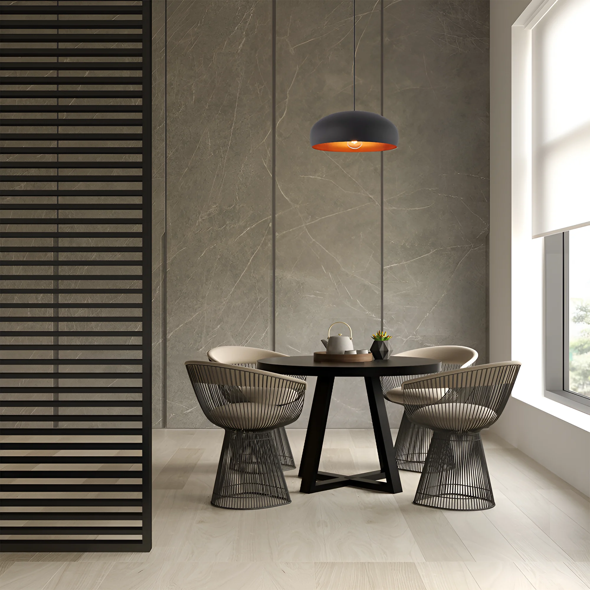 Viseća lampa 1×E27 crna, metalni abažur prečnika 400 mm serije Metal P007 - Слика 2