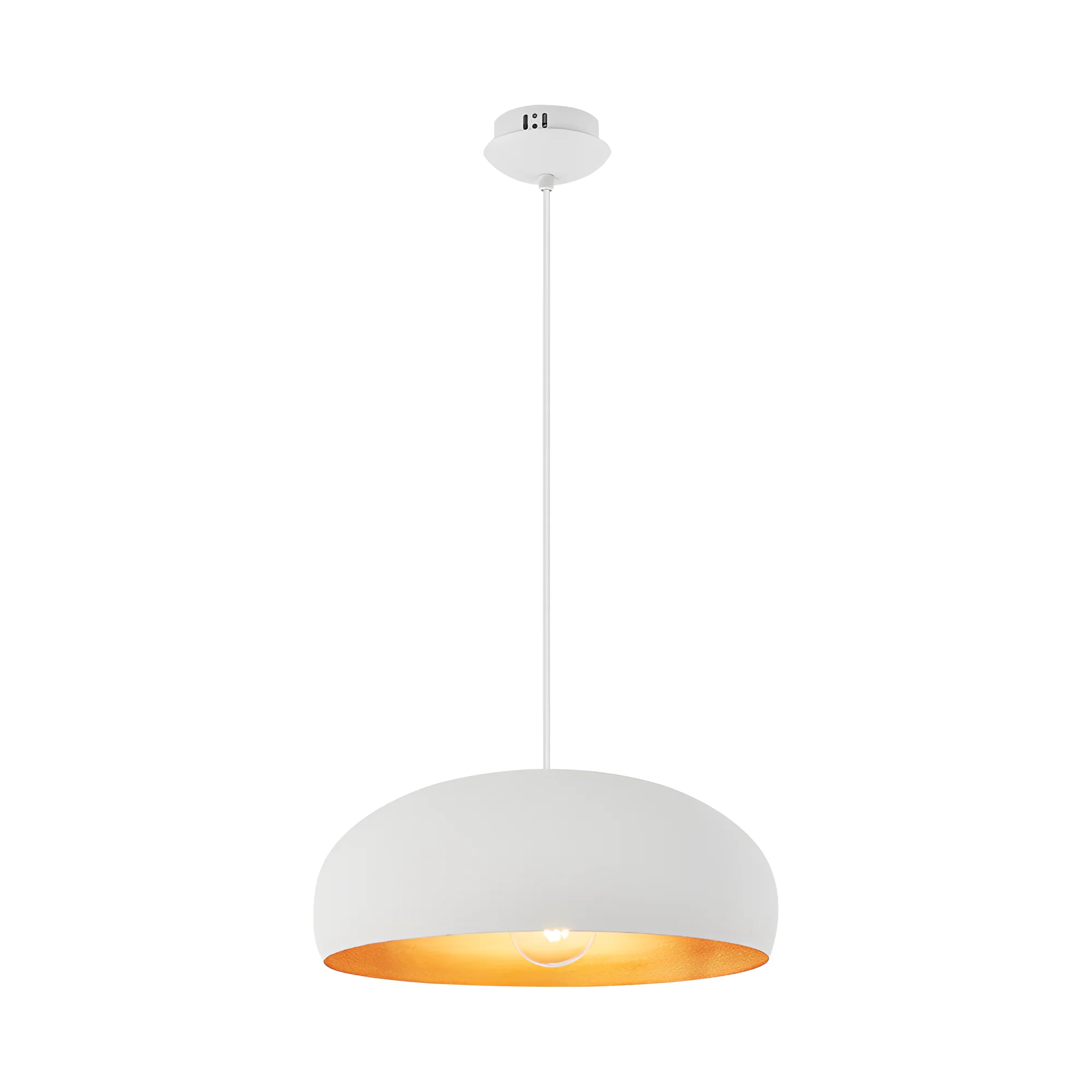 Viseća lampa 1×E27 bela, metalni abažur prečnika 400 mm serije Metal P007