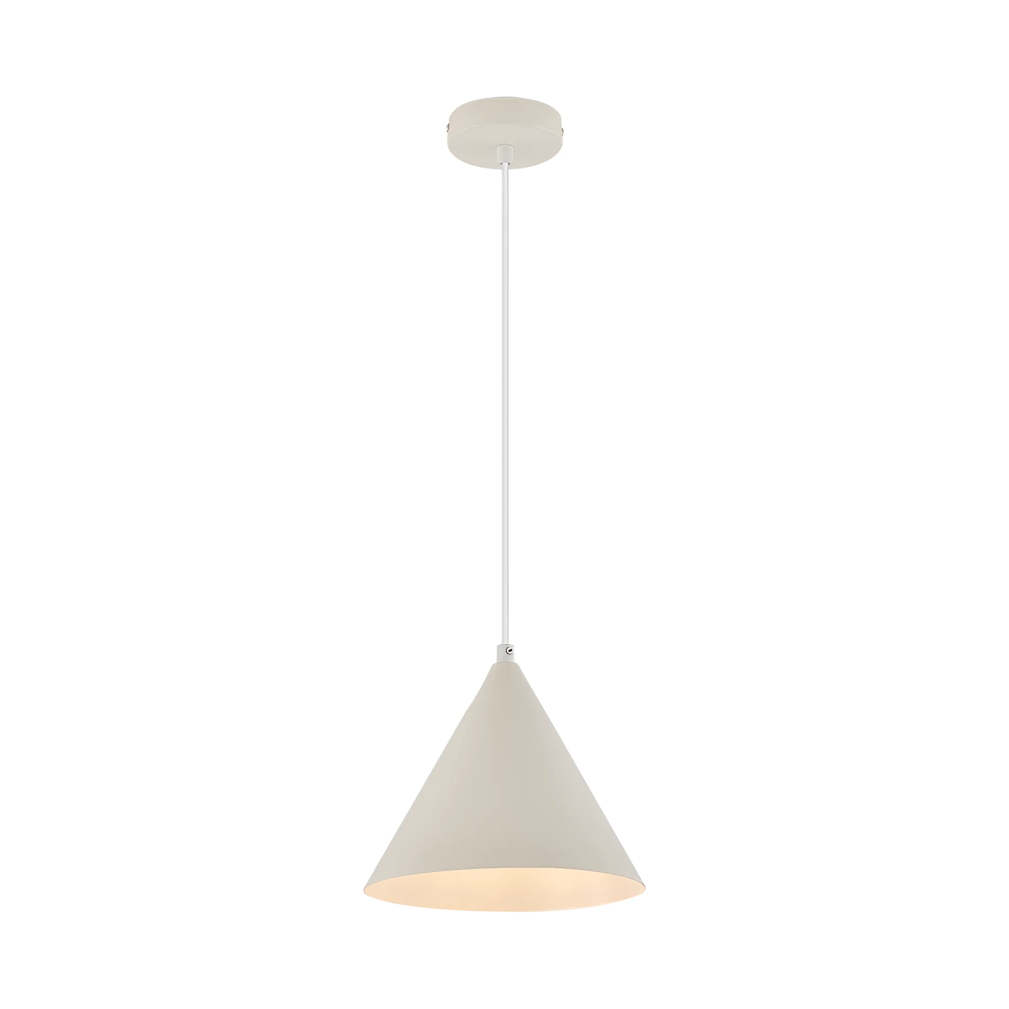 Viseća lampa 1×E27 bela, metalni abažur prečnika 220 mm serije Metal P010
