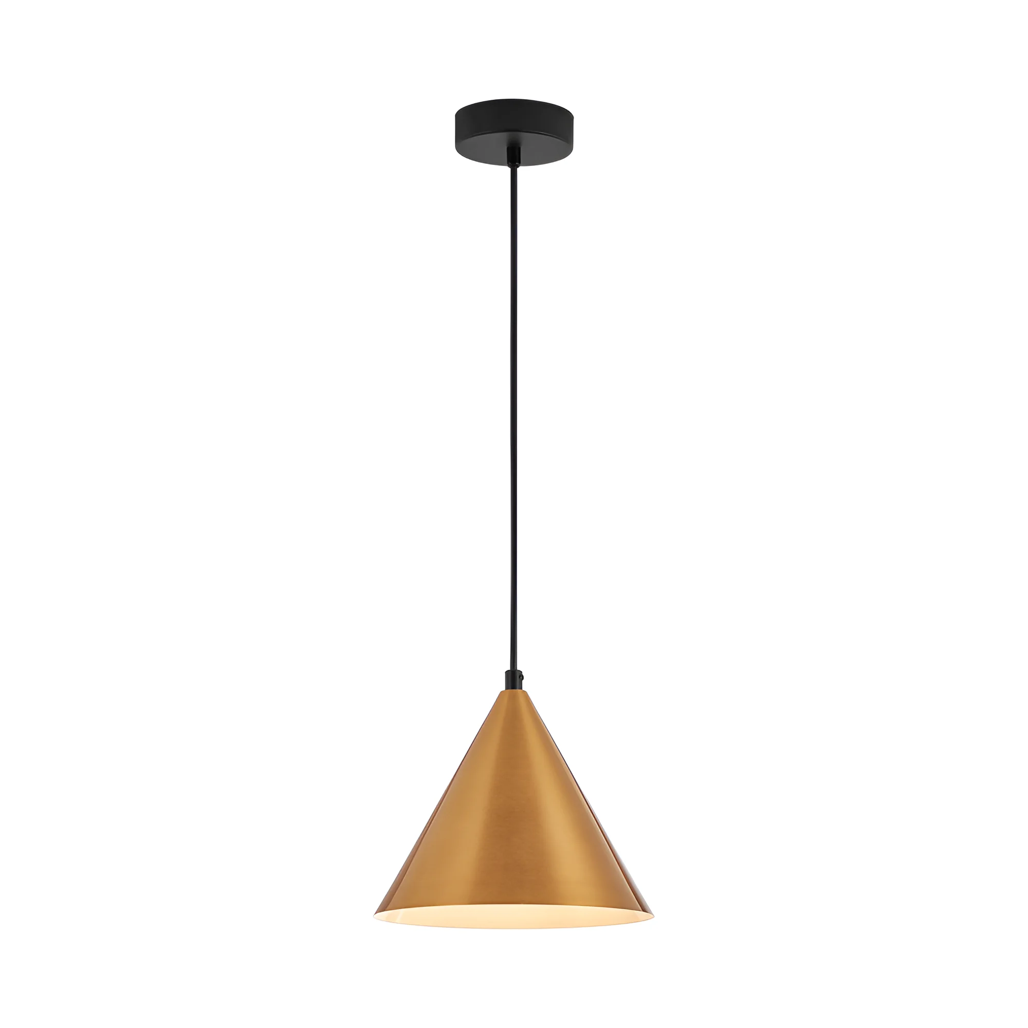 Viseća lampa 1×E27 zlatna, metalni abažur serije Metal P010