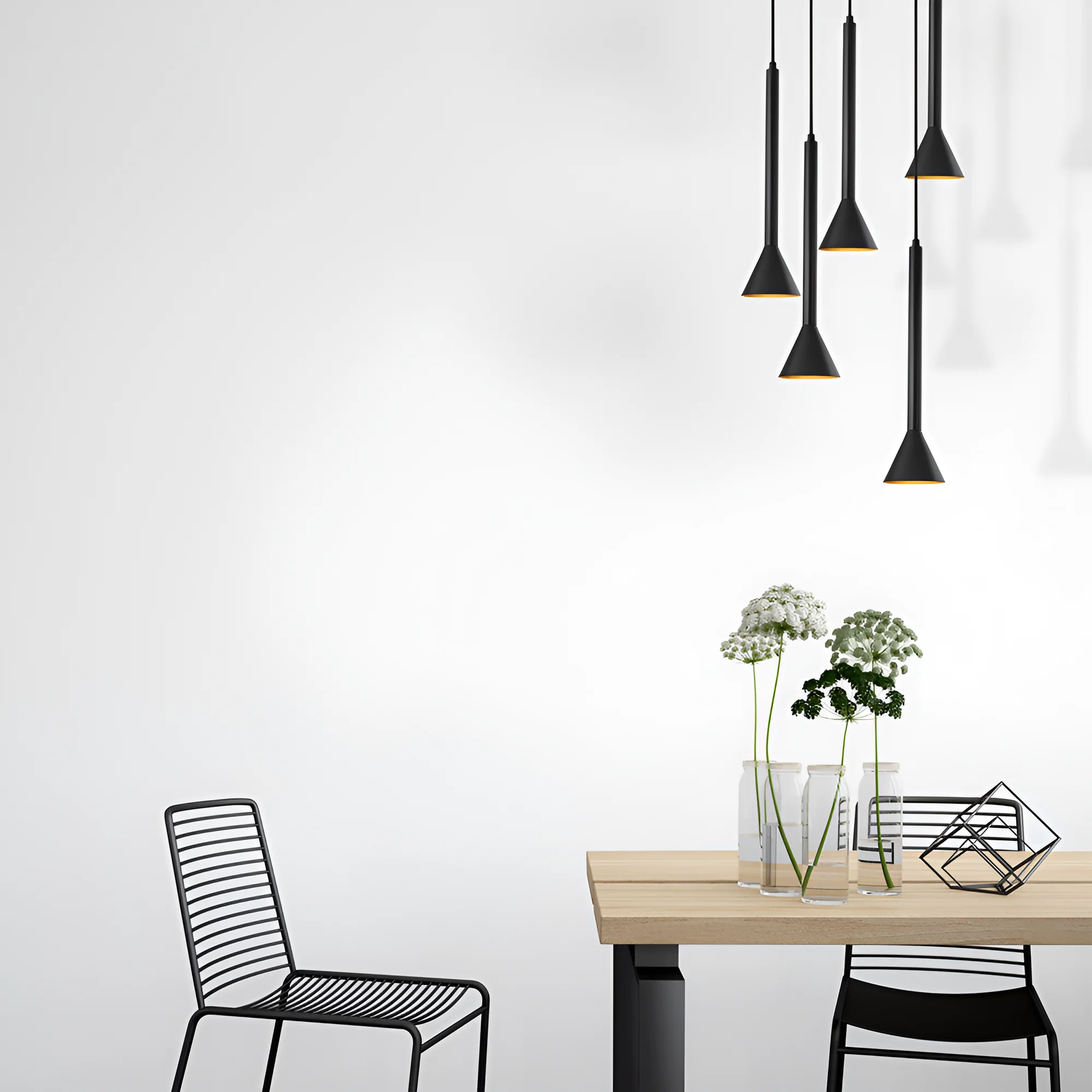 Viseća lampa 5×GU10 crna, rozeta serije Metal P011 - Слика 2