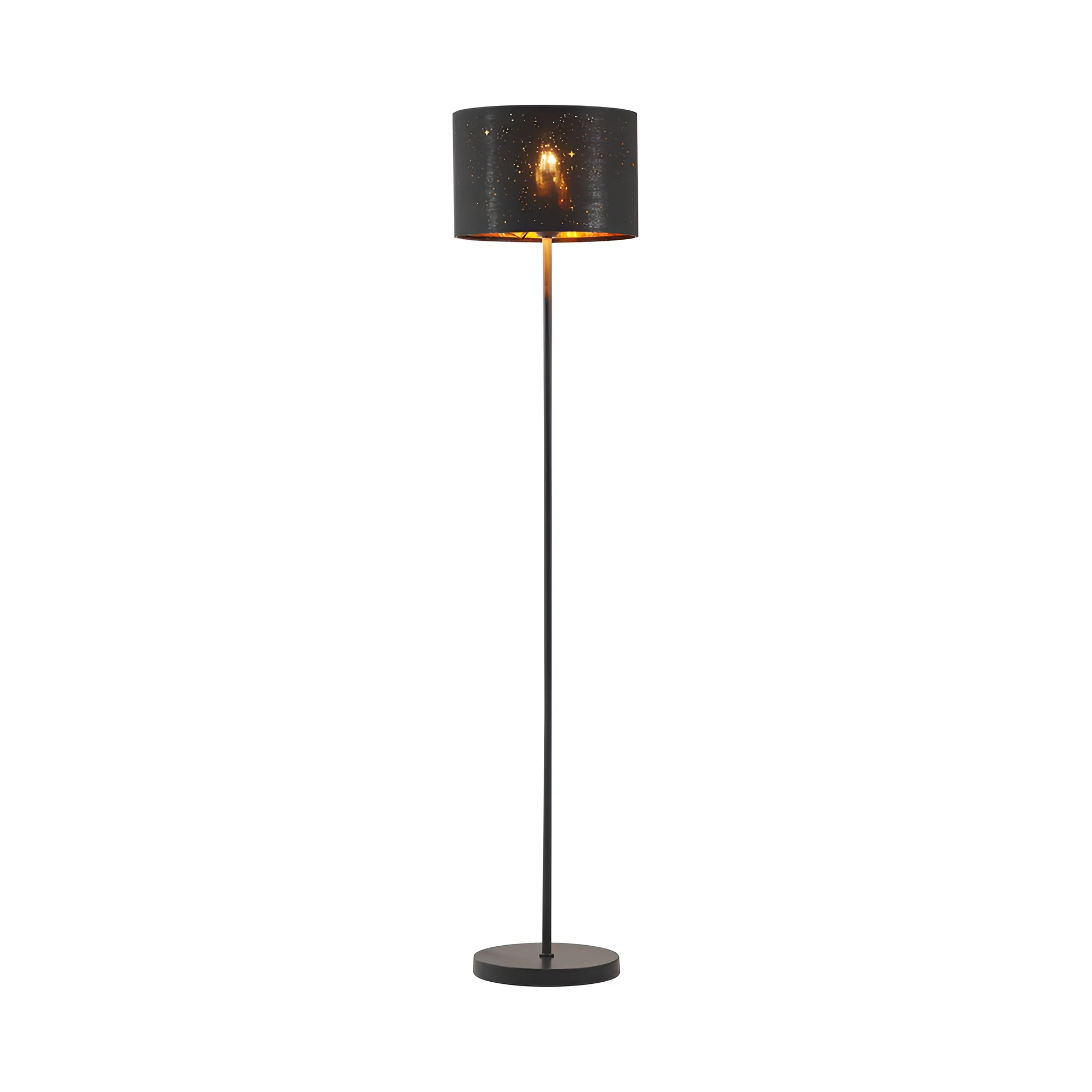Podna lampa zvezdani abažur Crna grlo E27 - Слика 3