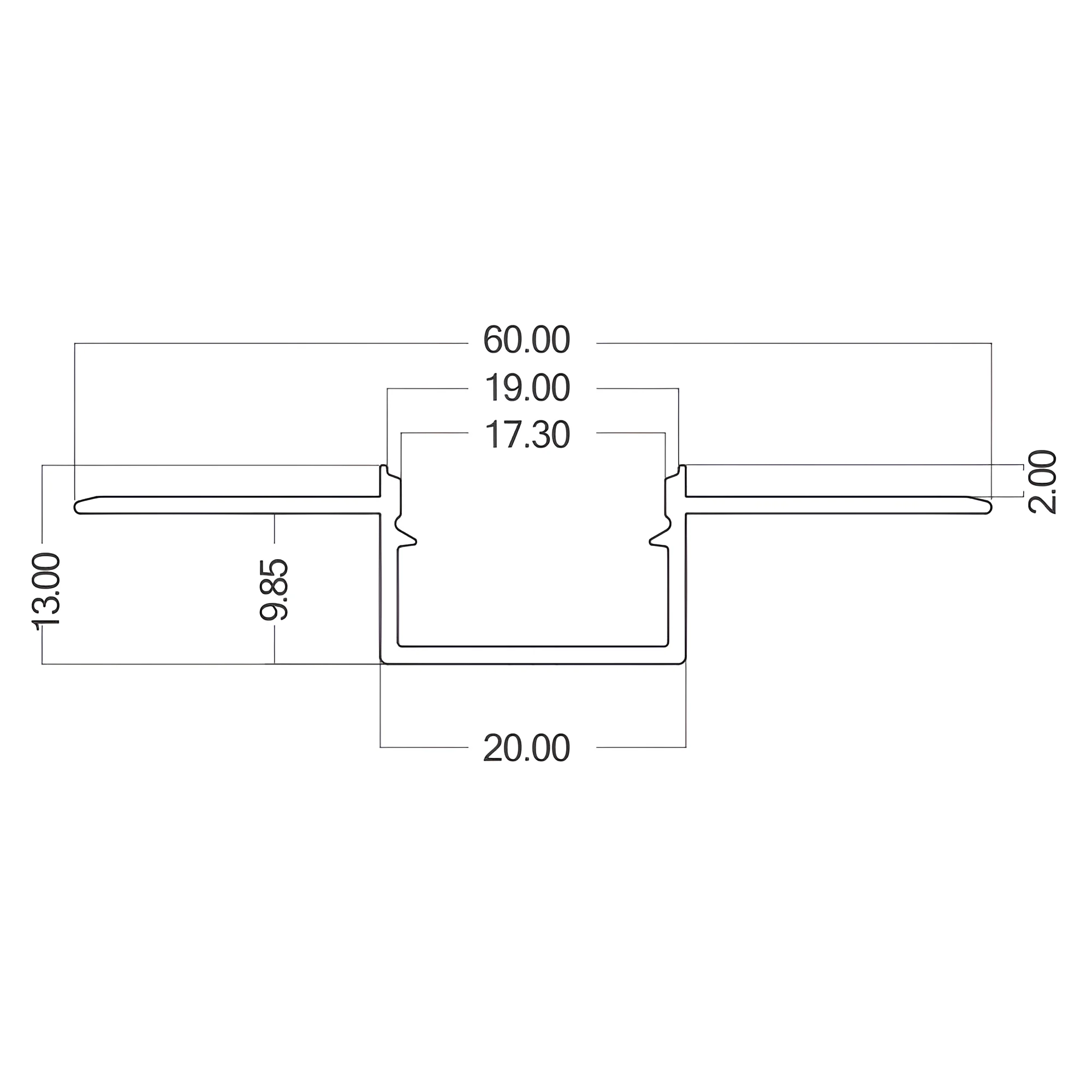 Aluminijumski gipsani LED profil TR20 2m srebrni Braytron - Слика 3
