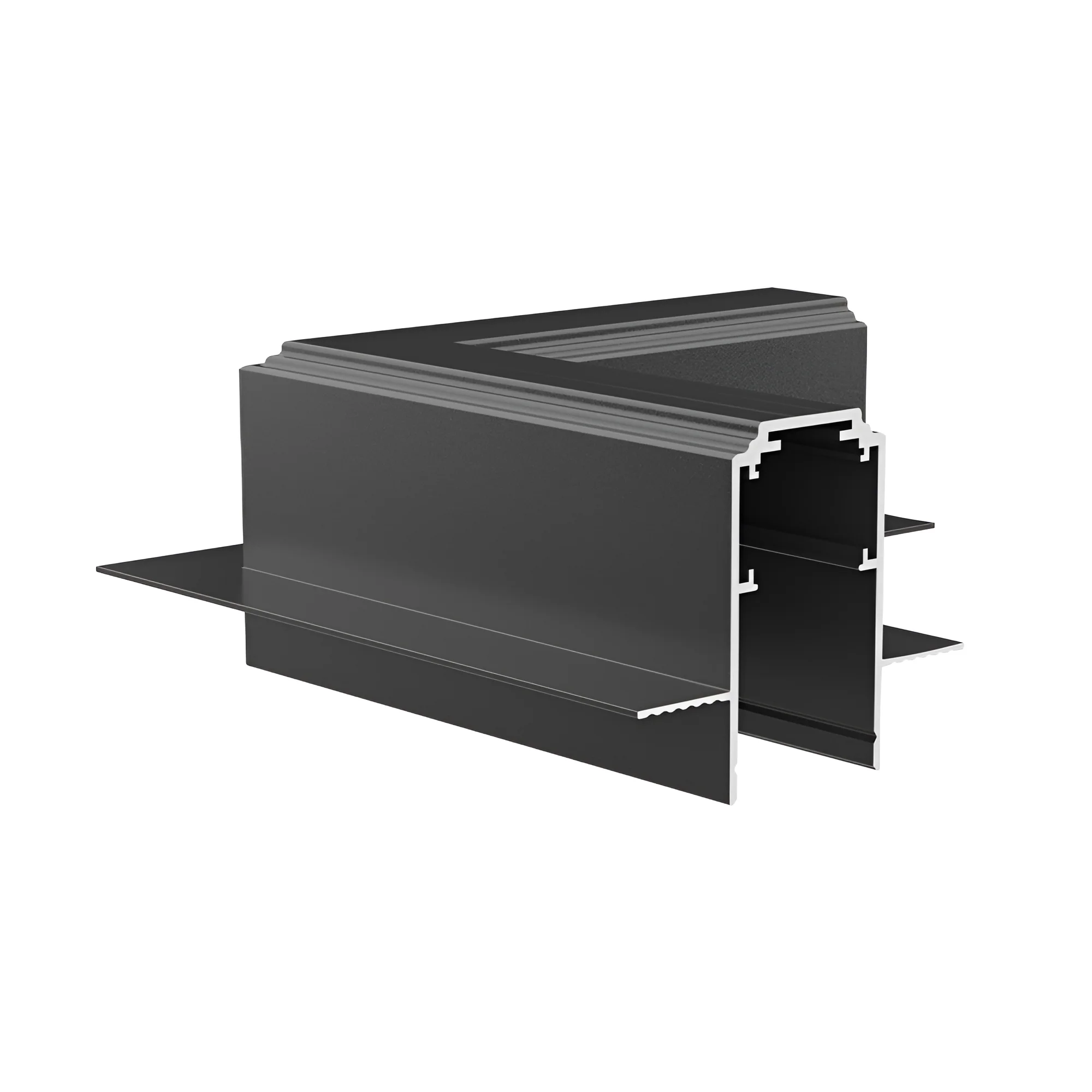 Magnetni ugao ugradni 56 mm profil crni - Слика 2