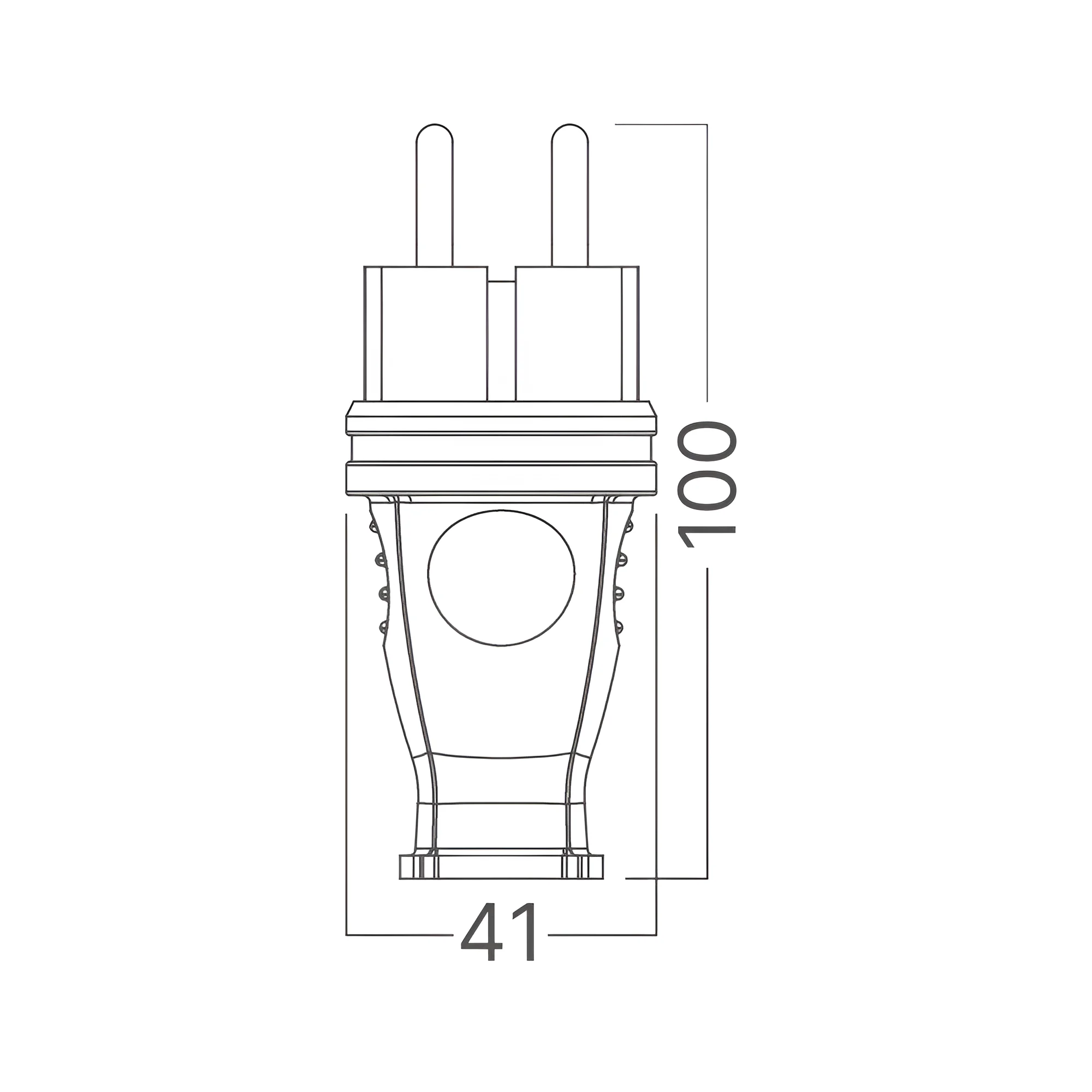 Spoljni schuko muski utikac IP44 TPM01 IPLine - Слика 3